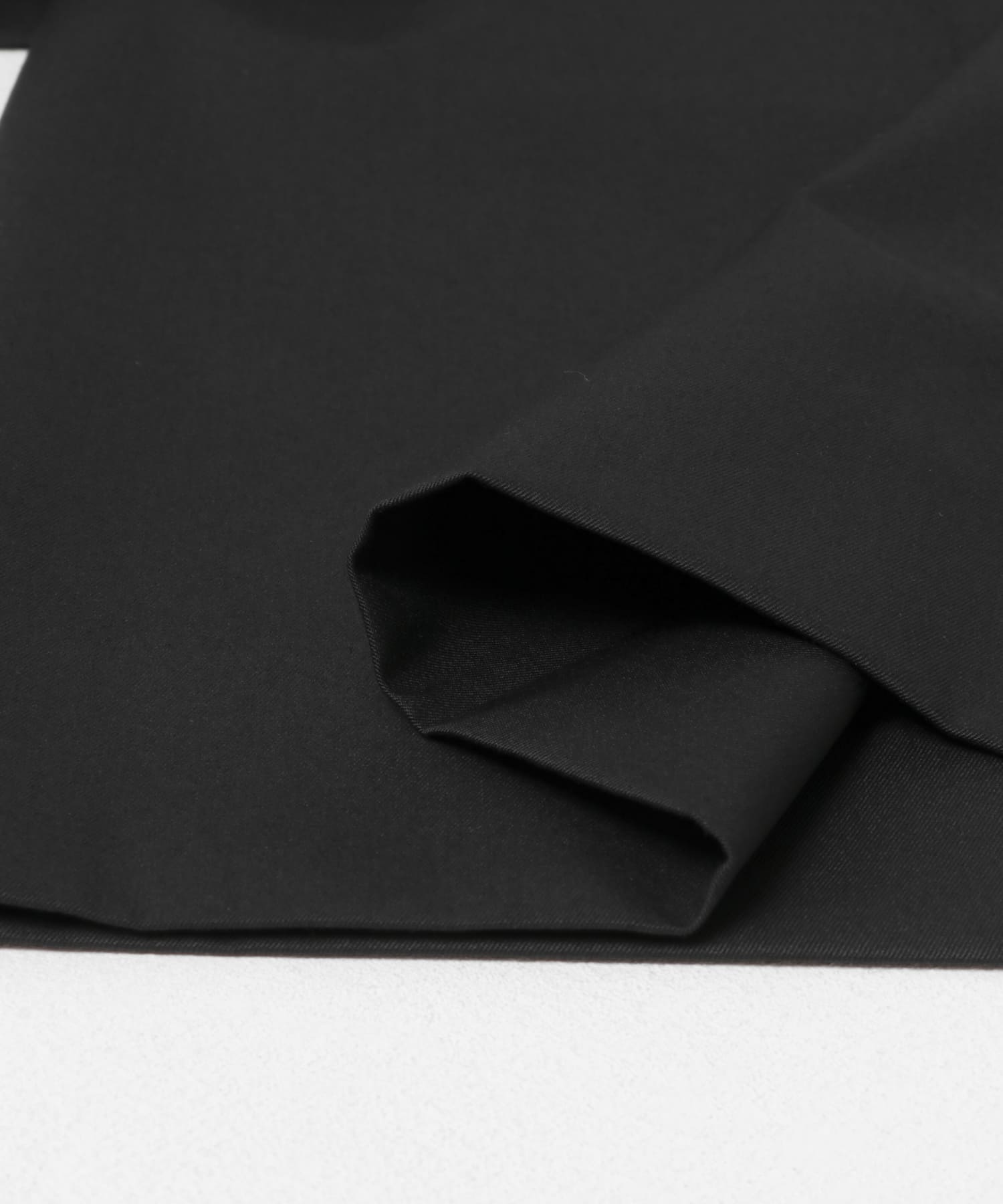 ATON　COMPACT WOOL TUCKED W PANTS BLACK 1