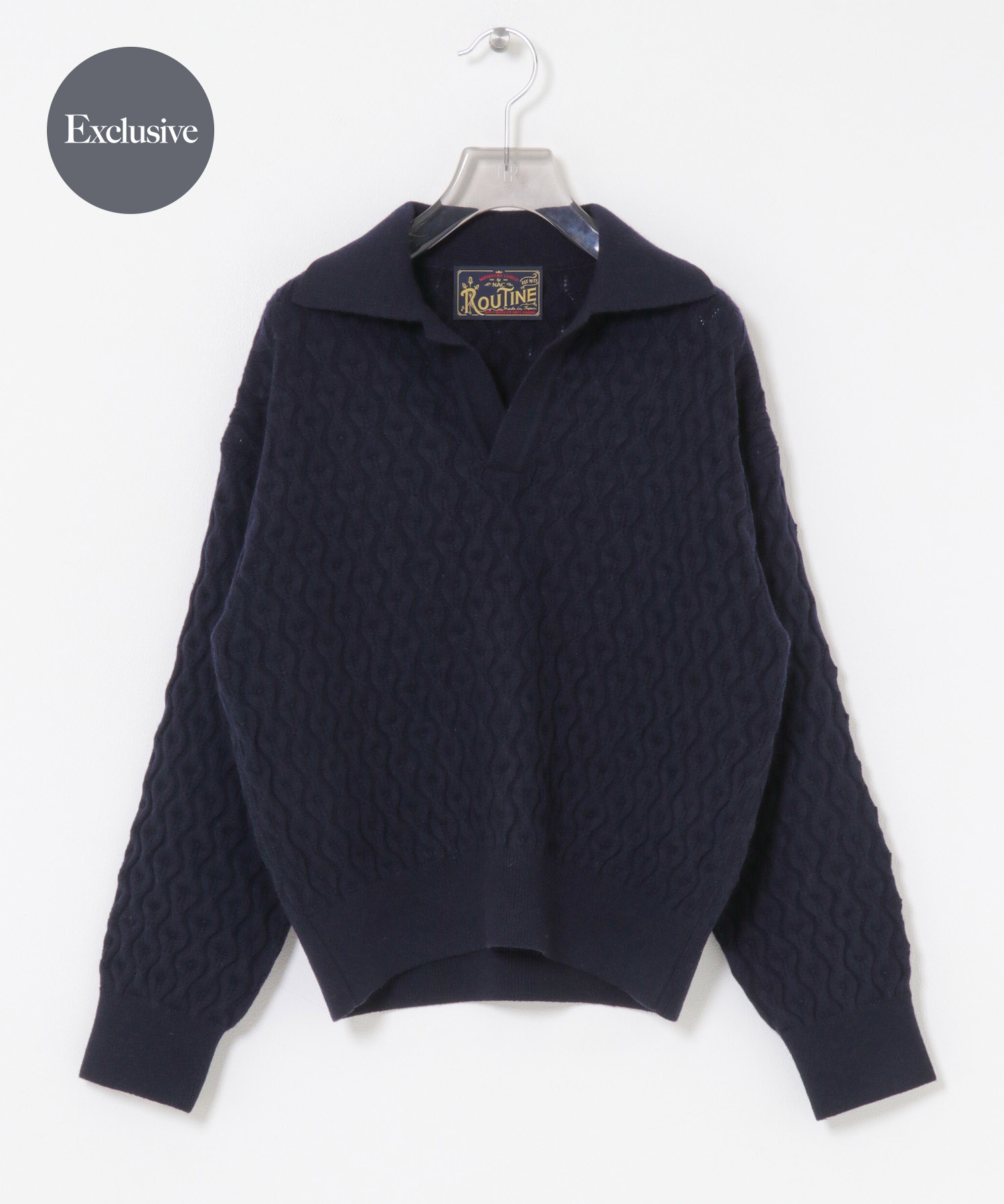 『別注』ROUTIN×URBAN RESEARCH　ニット NAVY Free