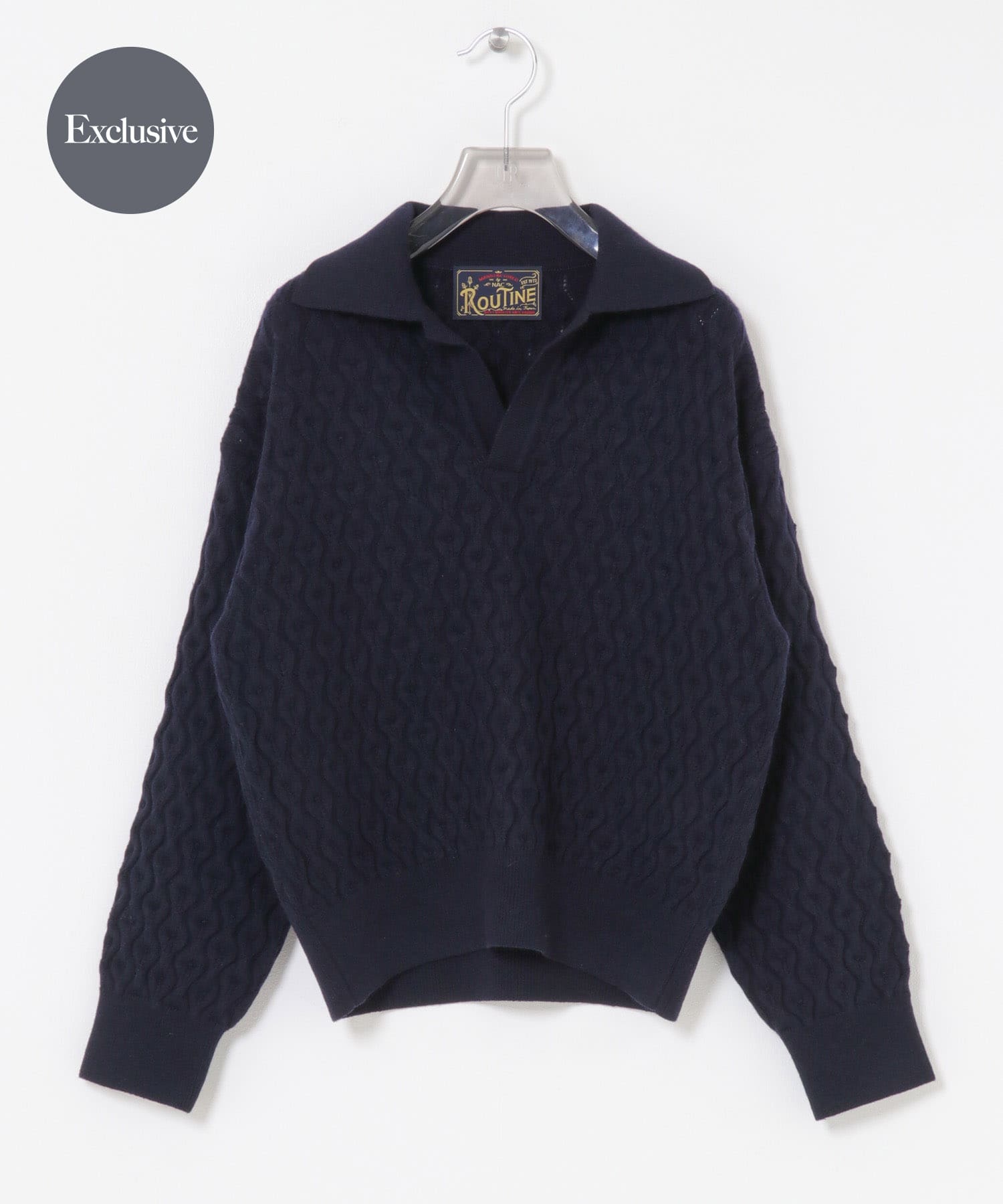 『別注』ROUTINE×URBAN RESEARCH　ニット NAVY Free