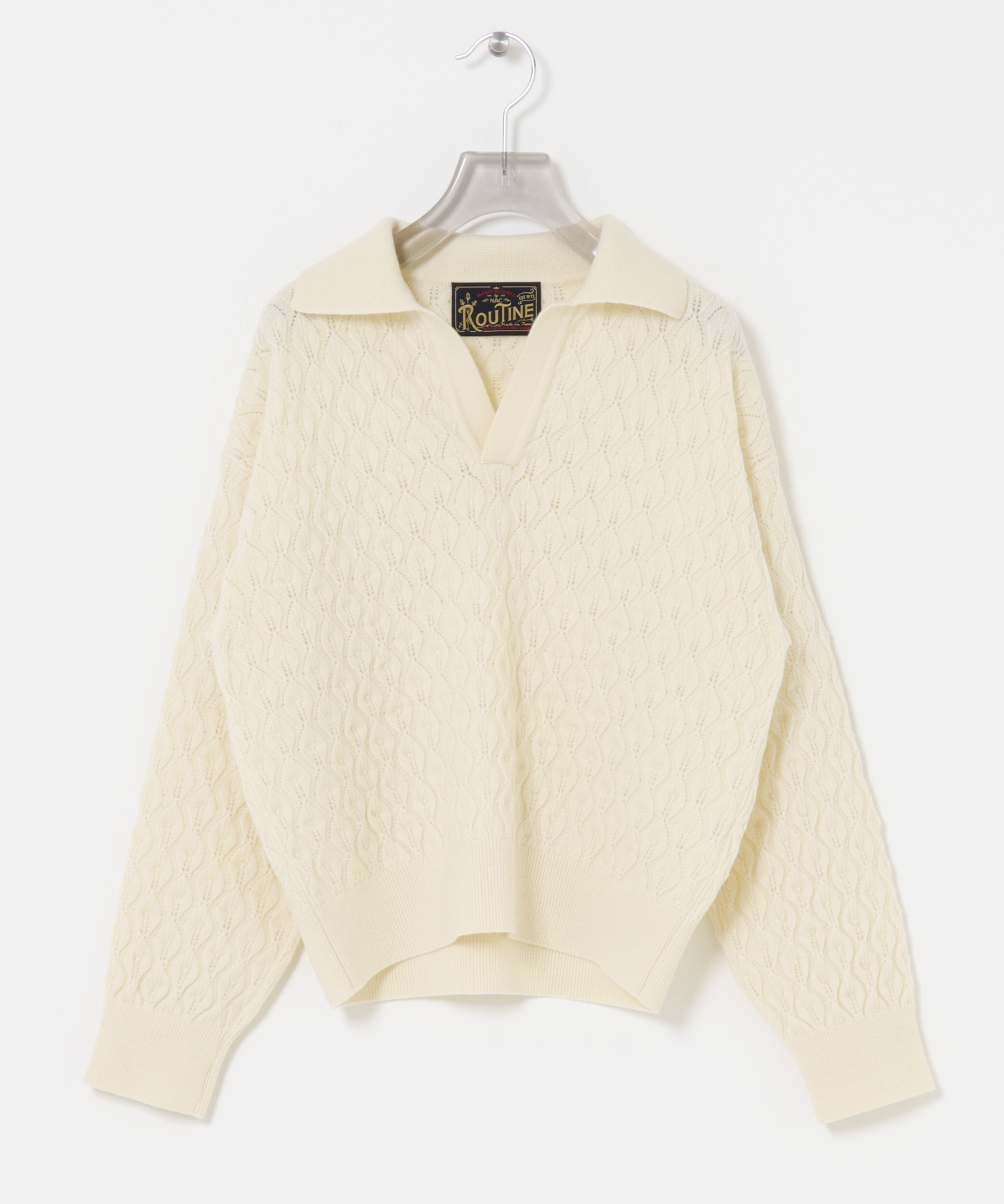 『別注』ROUTIN×URBAN RESEARCH　ニット WHITE Free
