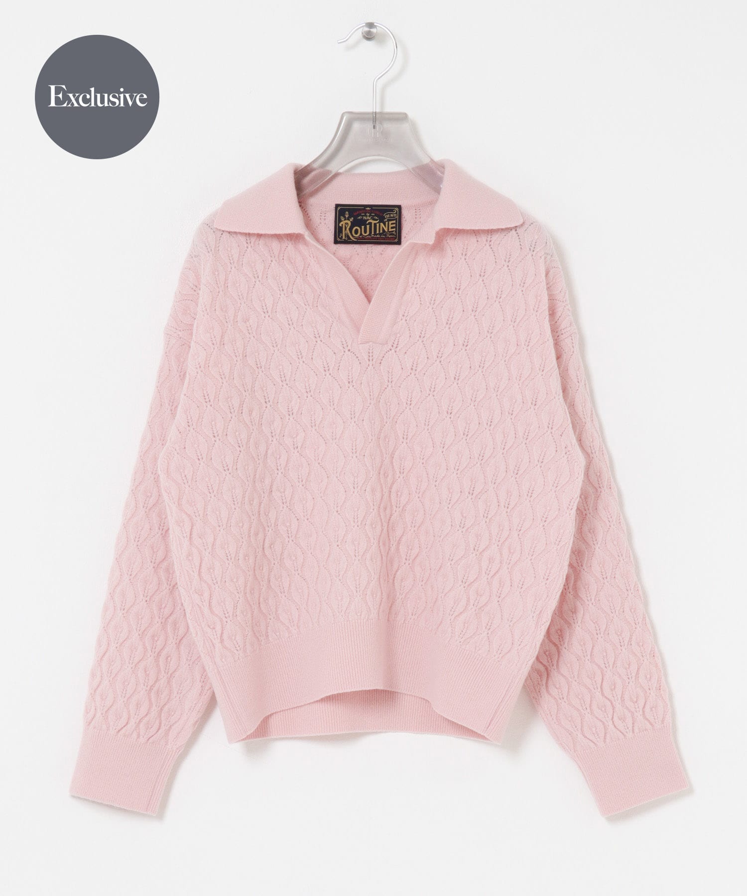 『別注』ROUTINE×URBAN RESEARCH　ニット LIGHT PINK Free