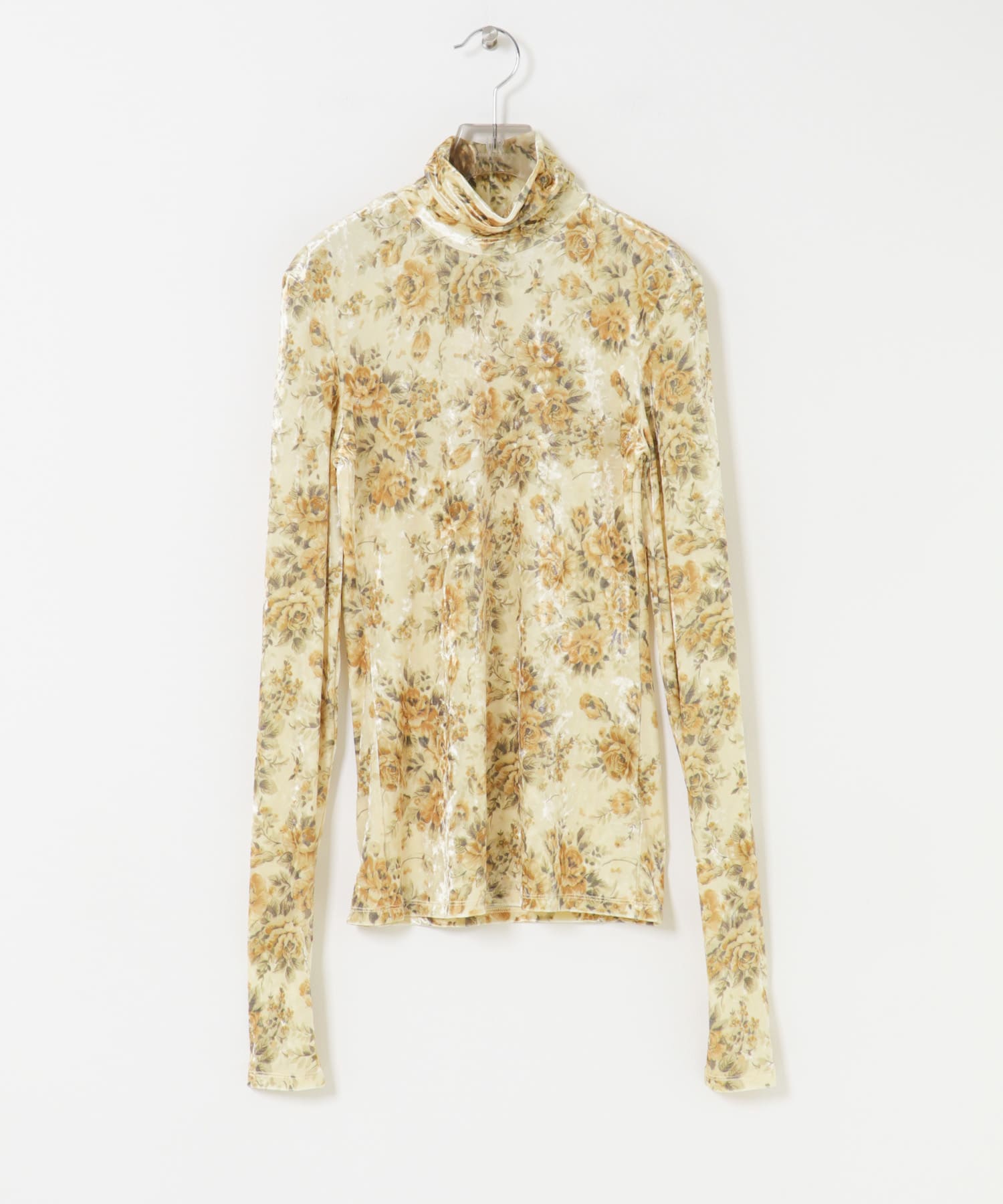 GANNI　Printed Velour Jersey C Cream 36