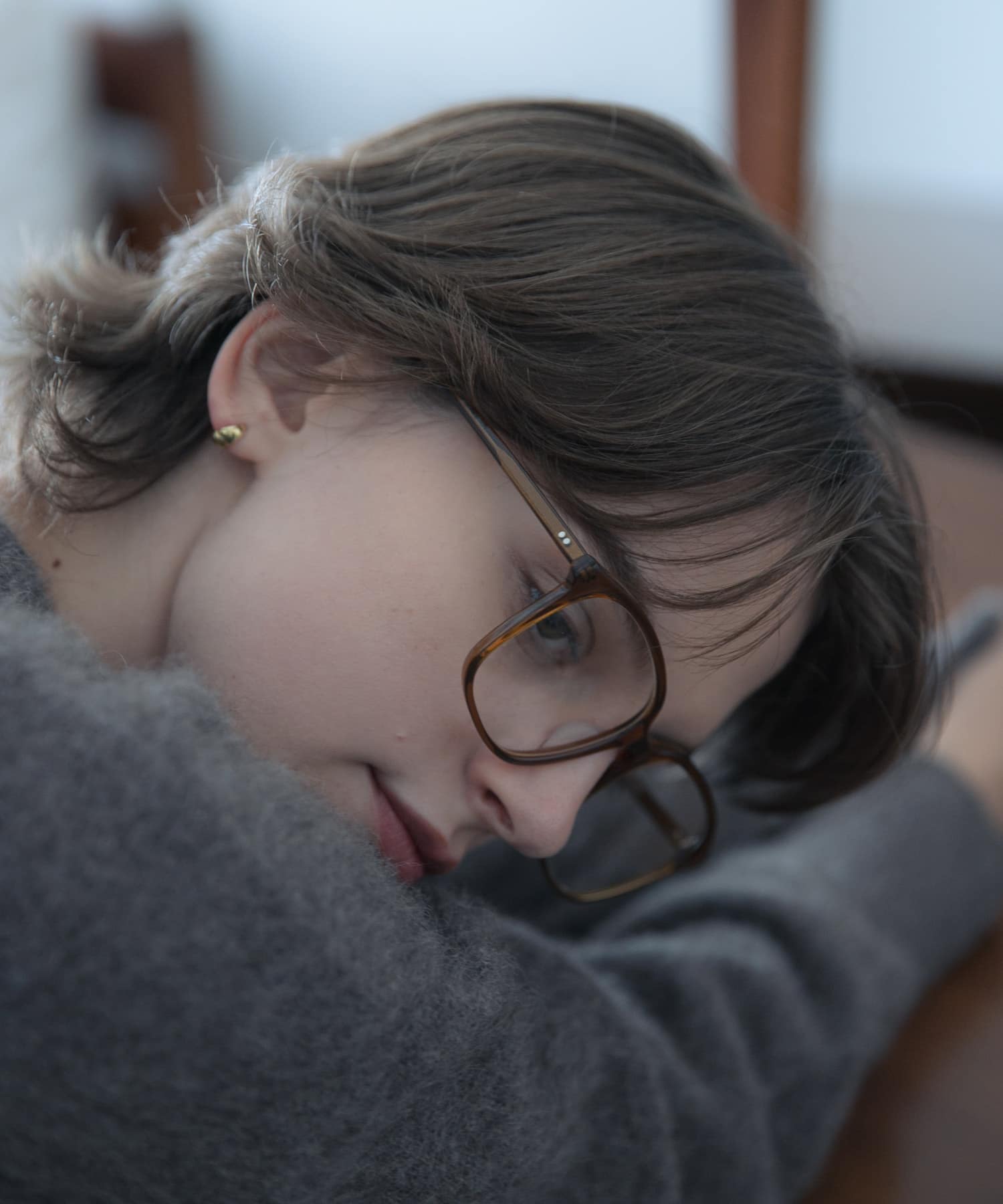 『別注』KANEKO OPTICAL×URBAN RESEARCH　スクエアクリアUVレンズ クリアブラウン -