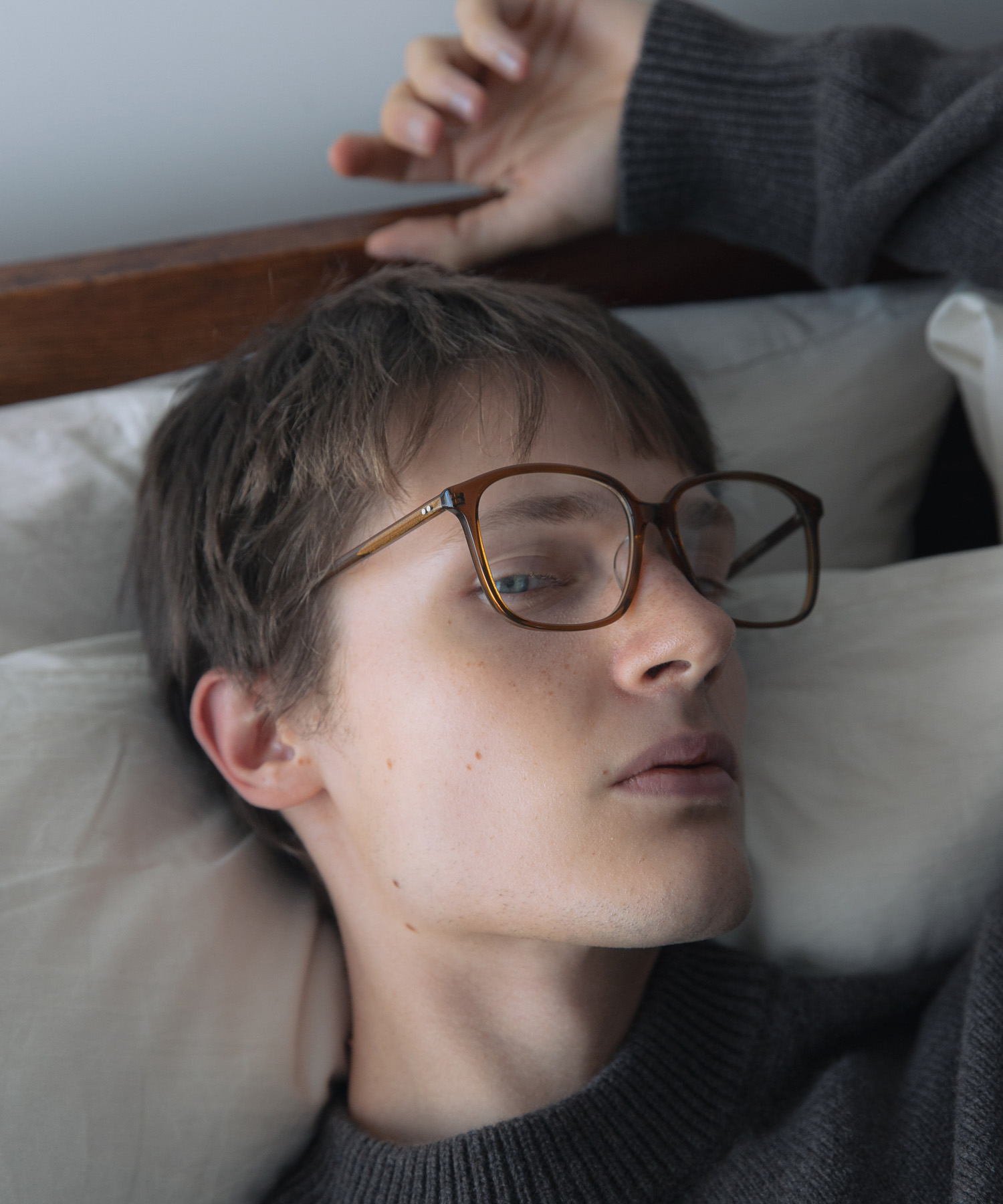 『別注』KANEKO OPTICAL×URBAN RESEARCH　スクエアクリアUVレンズ クリアブラウン -