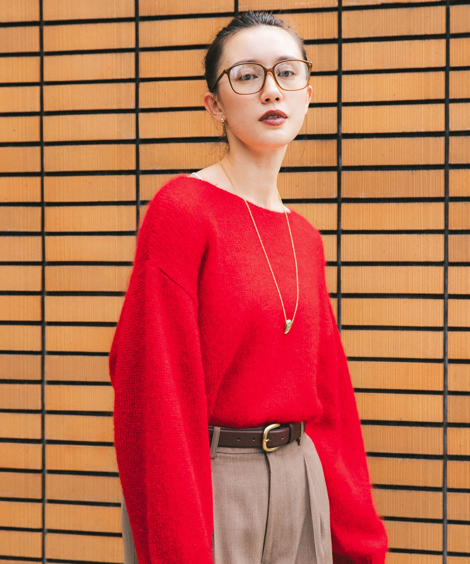『別注』KANEKO OPTICAL×URBAN RESEARCH　スクエアクリアUVレンズ クリアブラウン -