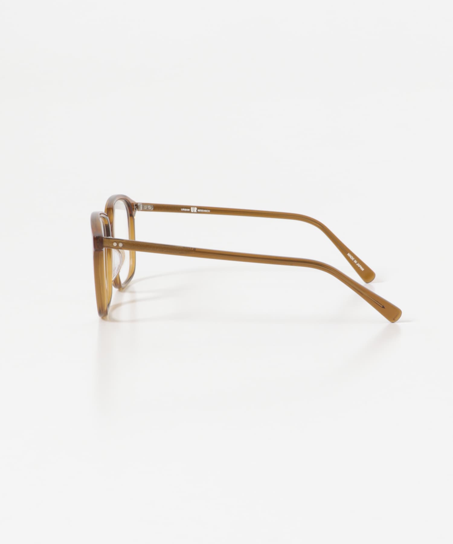 『別注』KANEKO OPTICAL×URBAN RESEARCH　スクエアクリアUVレンズ クリアブラウン -