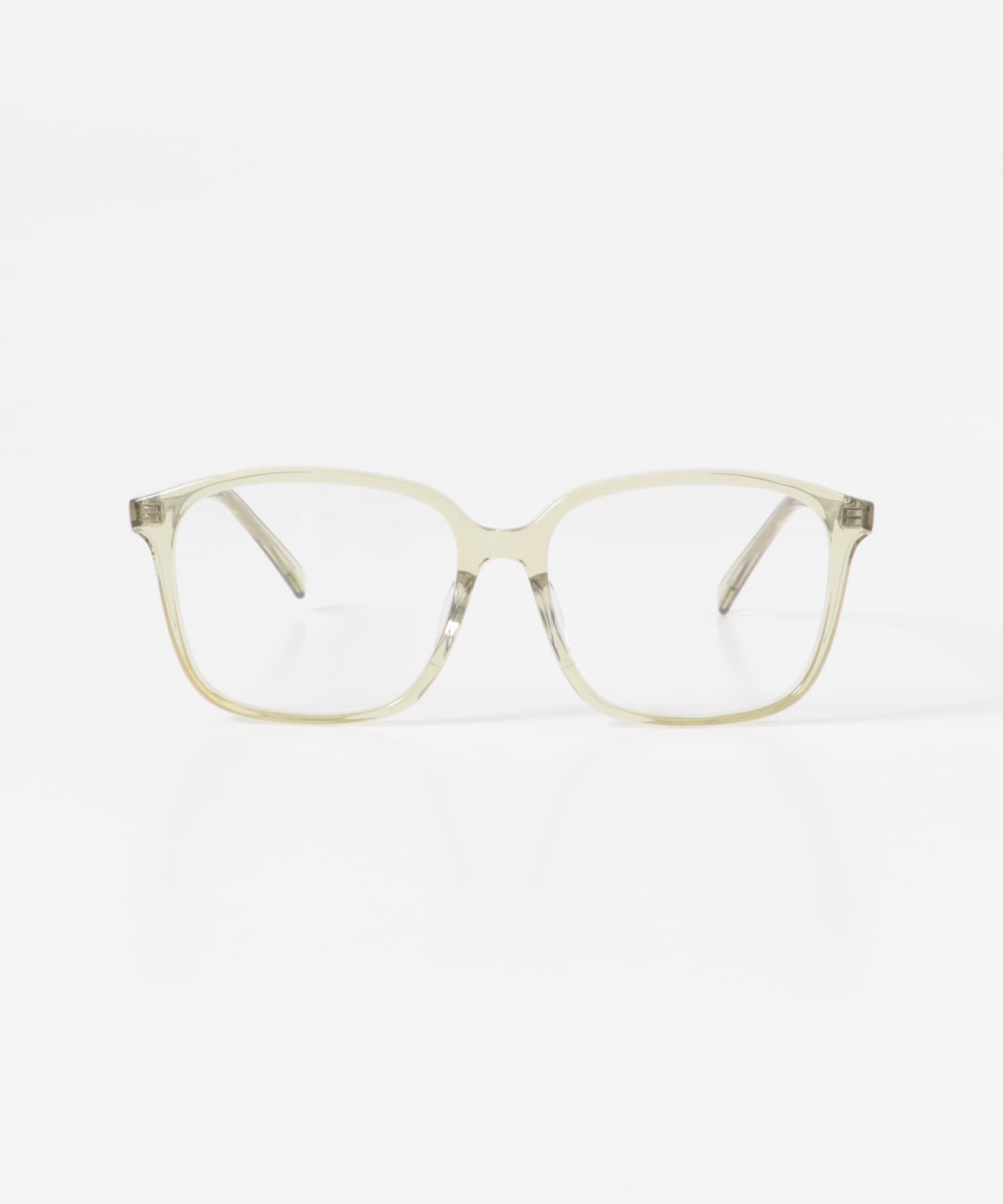 『別注』KANEKO OPTICAL×URBAN RESEARCH　スクエアクリアUVレンズ クリアオリーブ -