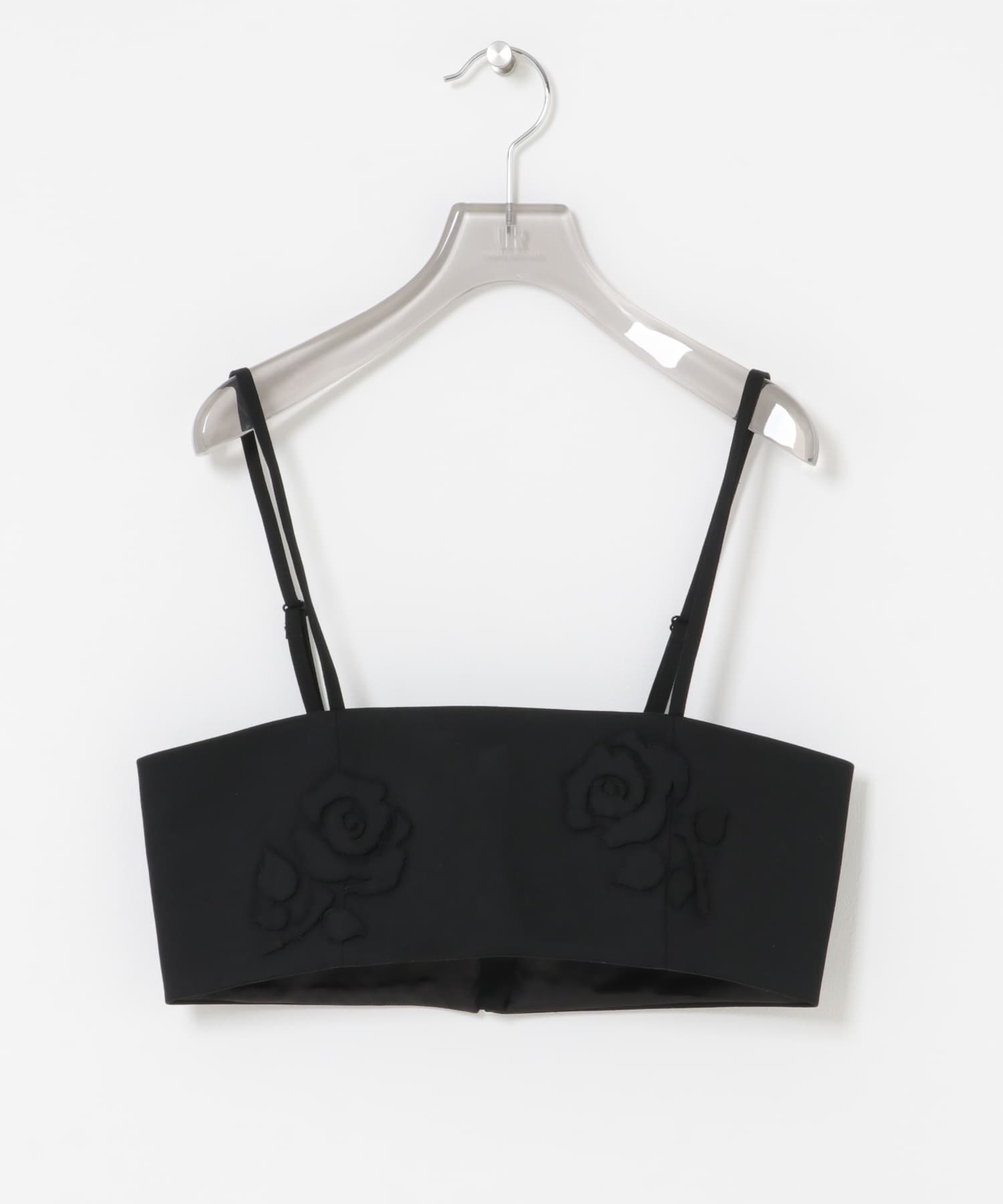 VIVIANO　Flower Applique Bustier BLACK FREE