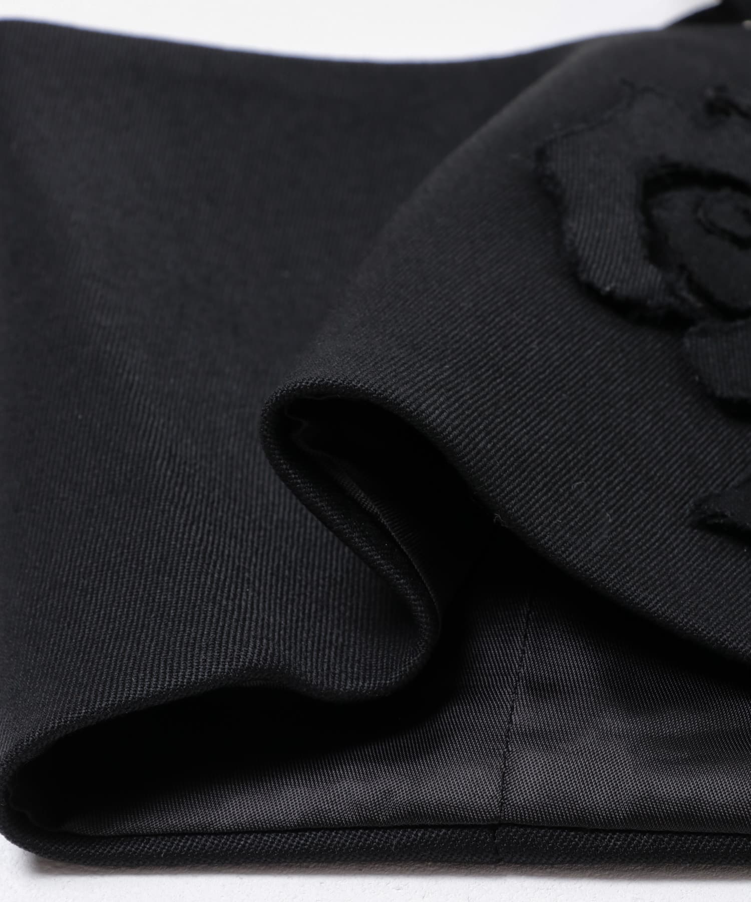VIVIANO　Flower Applique Bustier BLACK FREE