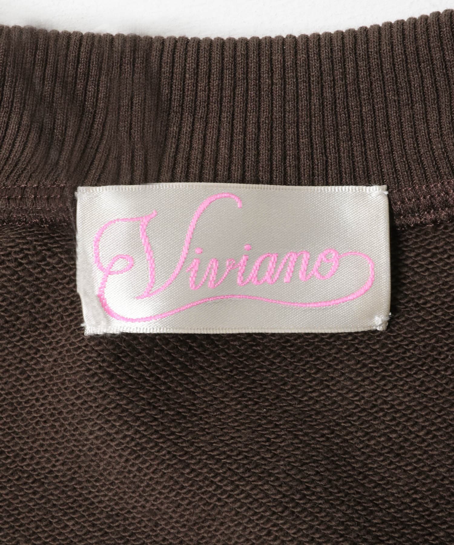 VIVIANO　Tulle Jersey Cardigan BROWN S