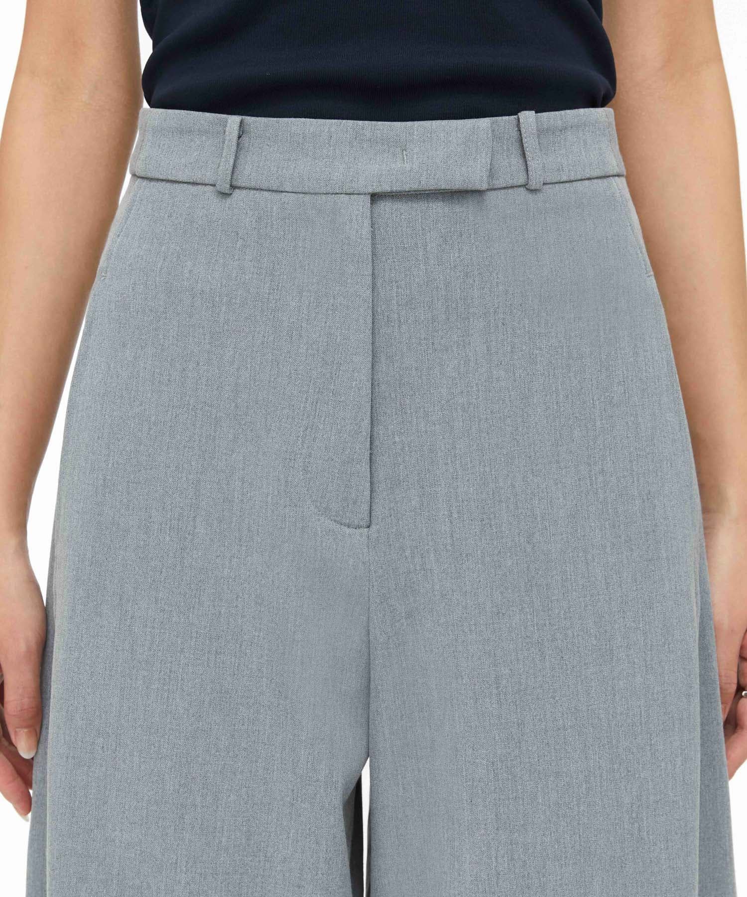 STUDIO DOE　cocoon wide leg suit pants GREY S