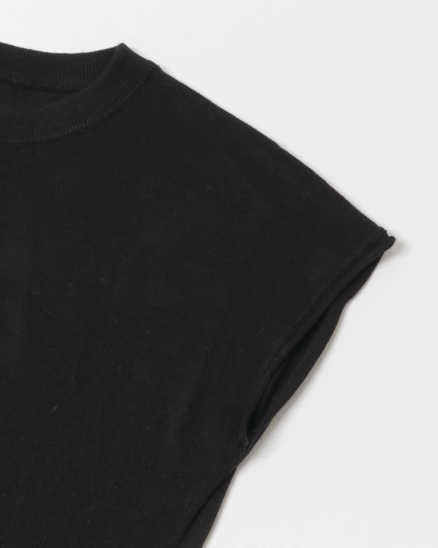 STUDIO DOE　French Sleeve Knit Top BLACK S