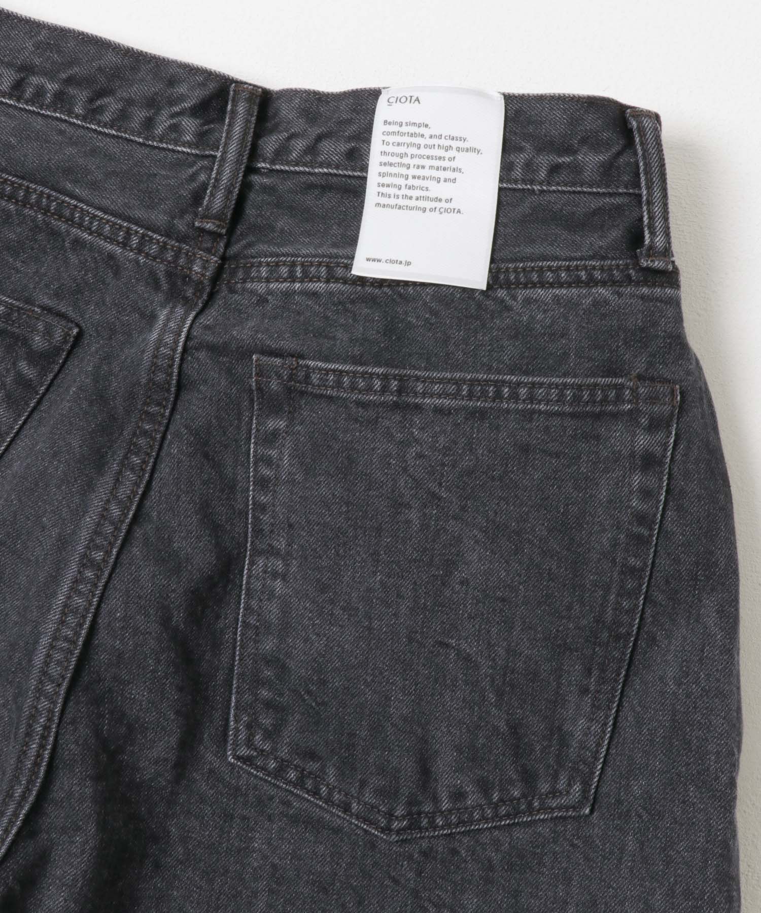 CIOTA　High-rise 5 Pocket Pants M BLK 26