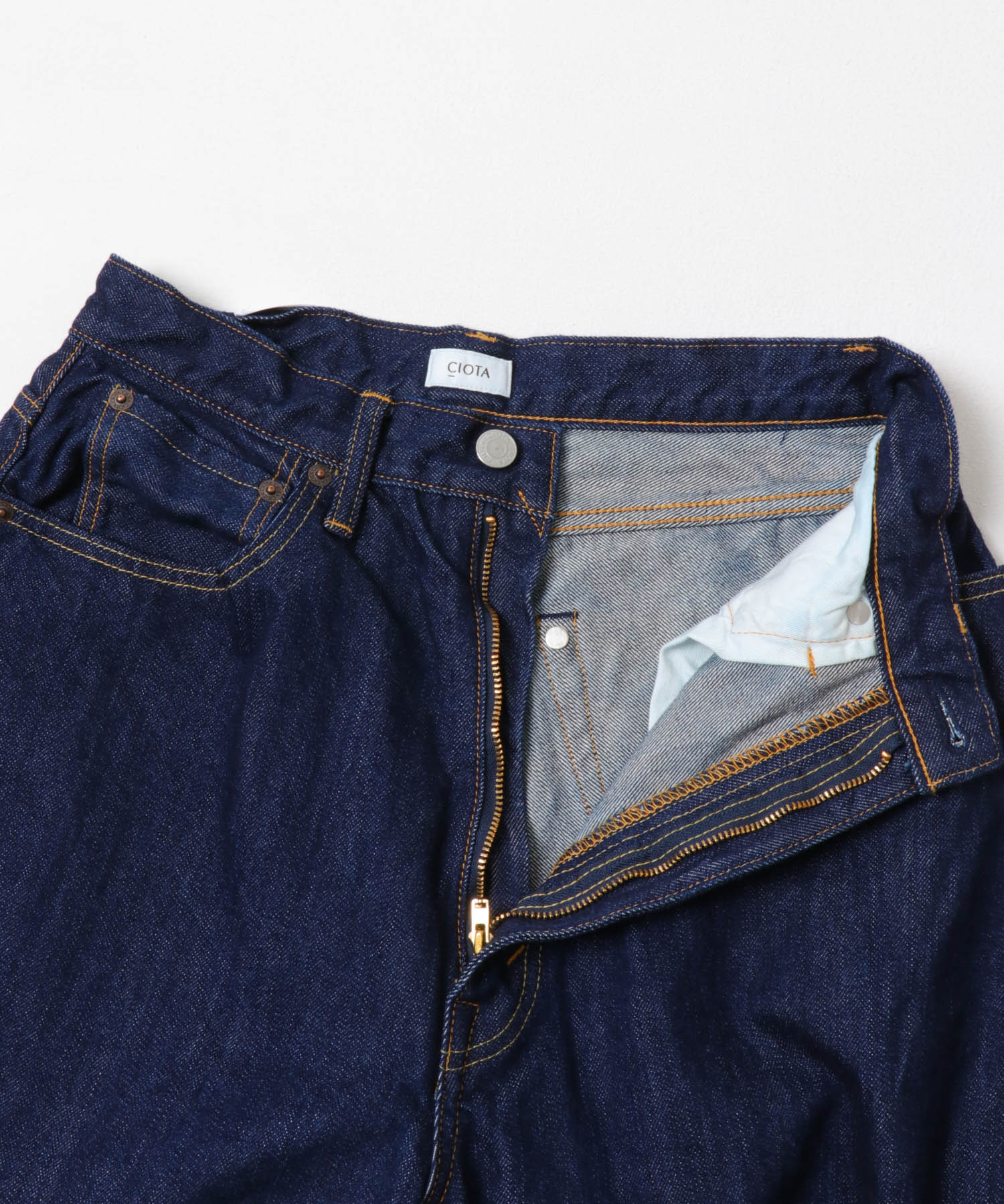CIOTA　High-rise 5 Pocket Pants Navy 26