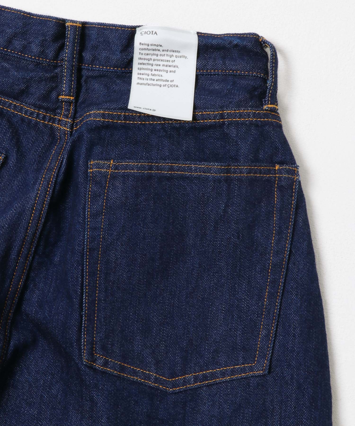 CIOTA　High-rise 5 Pocket Pants Navy 26