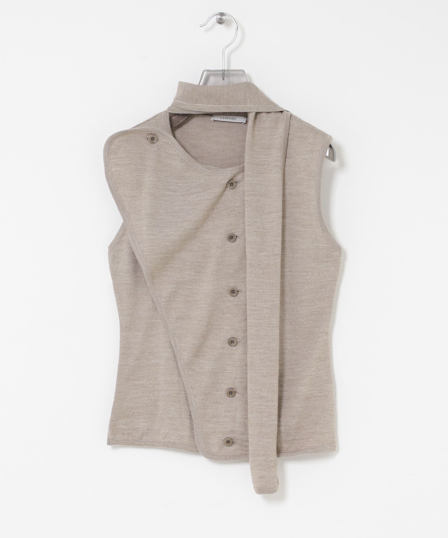 LEMAIRE　SLEEVELESS CARDIGAN L TAUPE XS