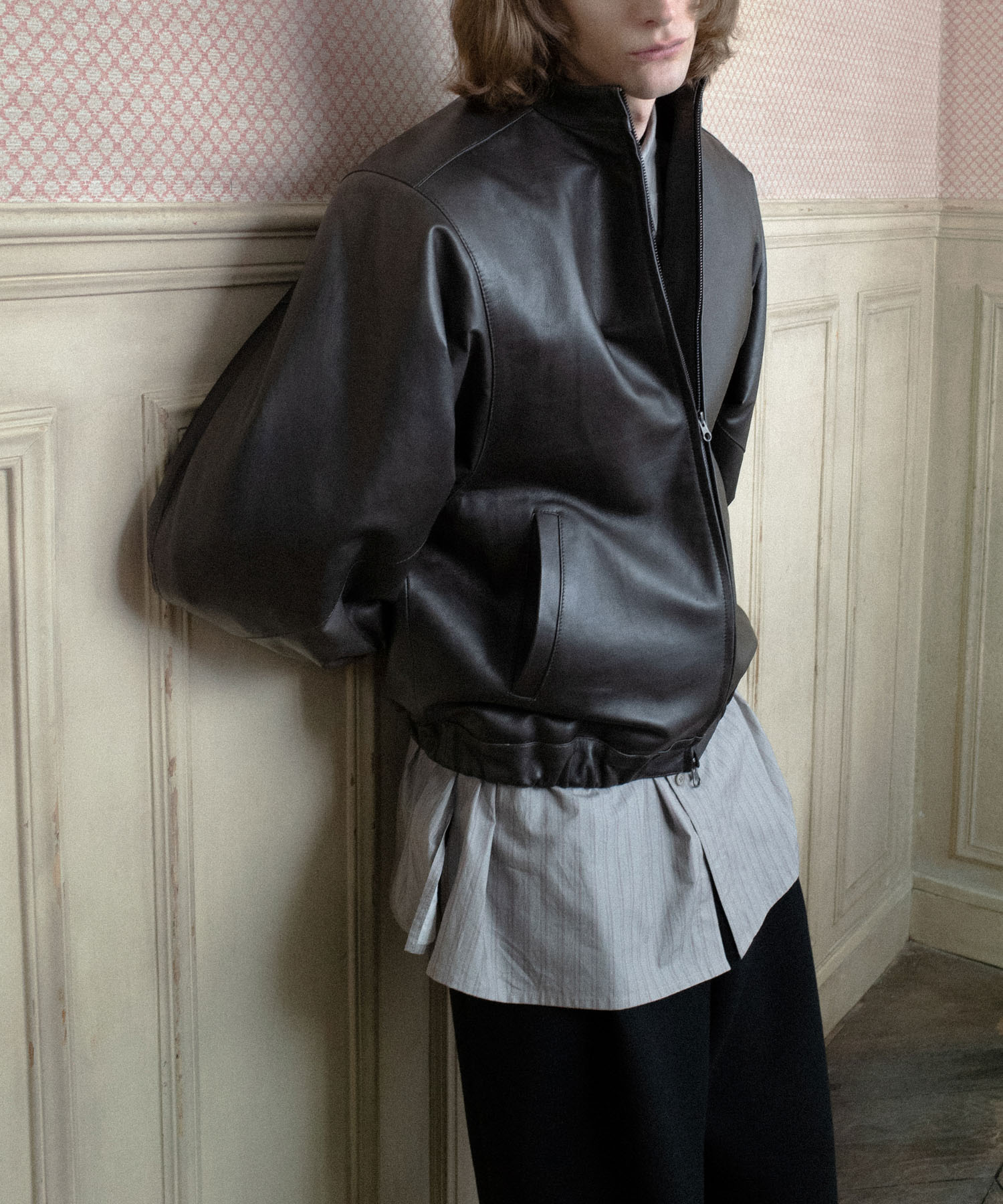 AMOMENTO　VEGAN LEATHER BLOUSON