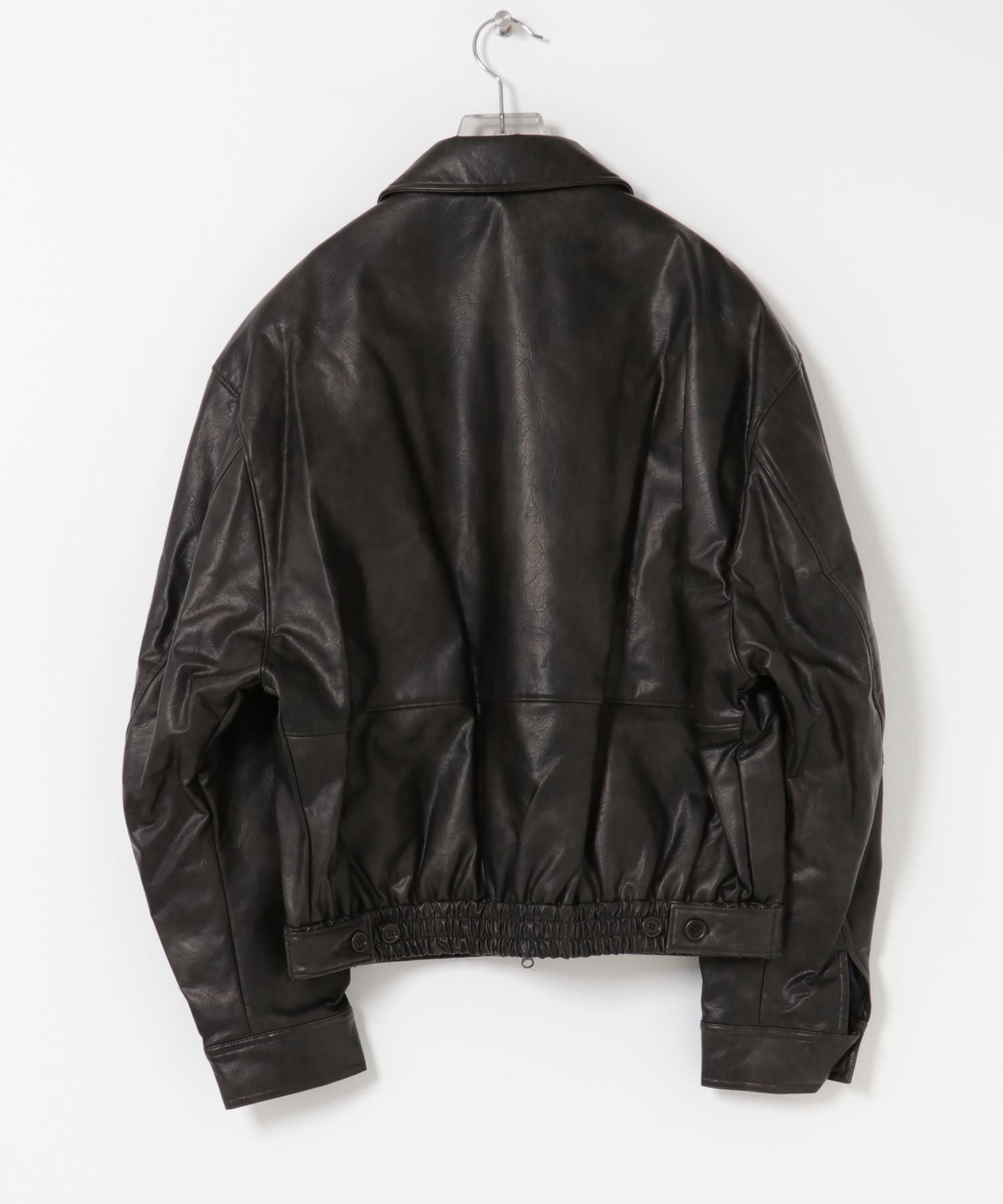AMOMENTO　VEGAN LEATHER BLOUSON BLACK 1