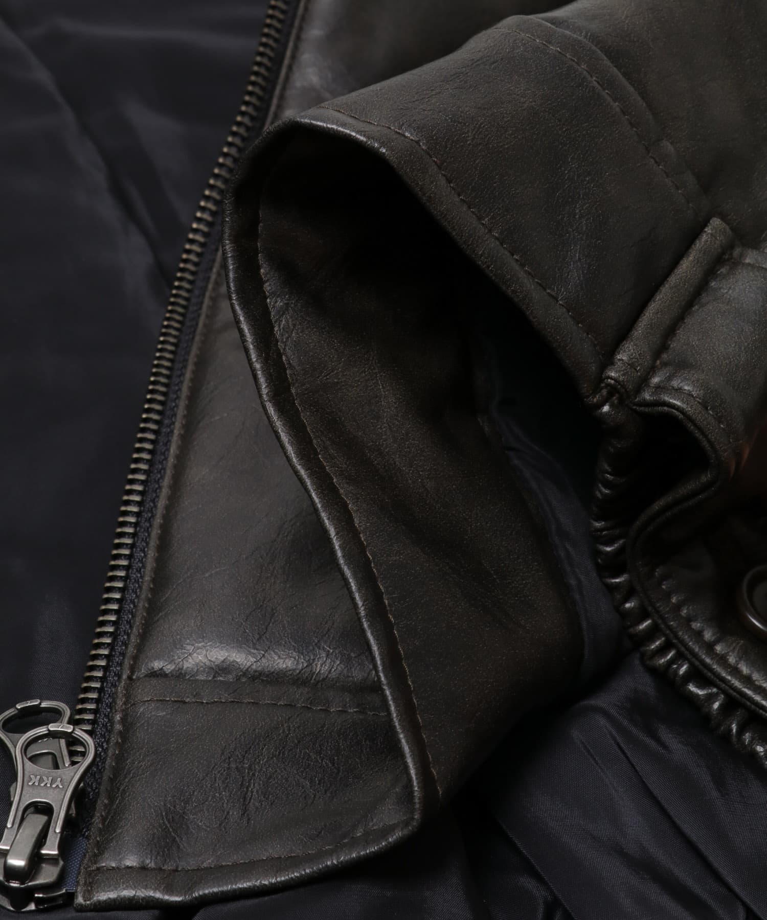 AMOMENTO　VEGAN LEATHER BLOUSON BLACK 1