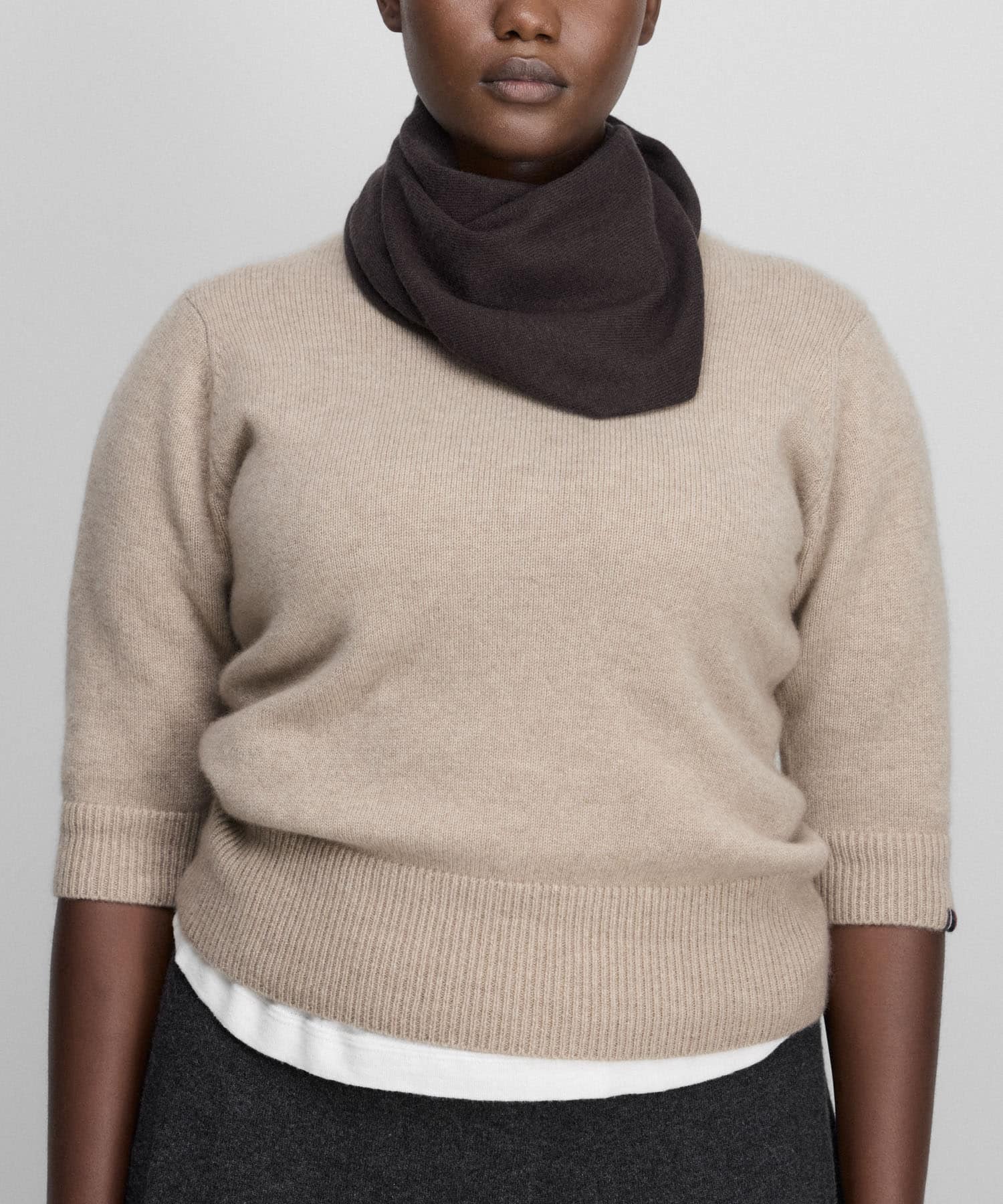 Extreme Cashmere　bandana d brown -