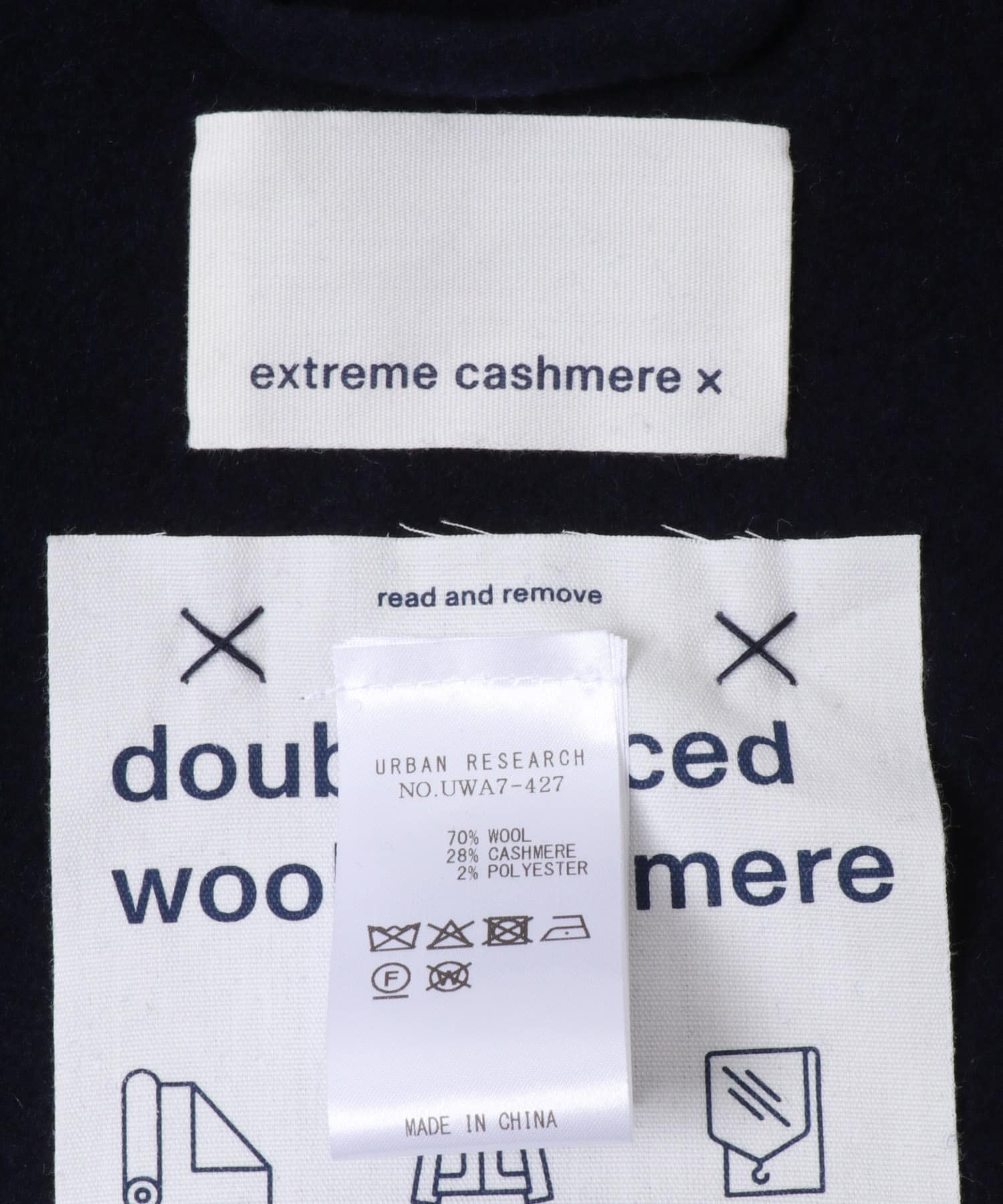 Extreme Cashmere　maker short sleeve navy -