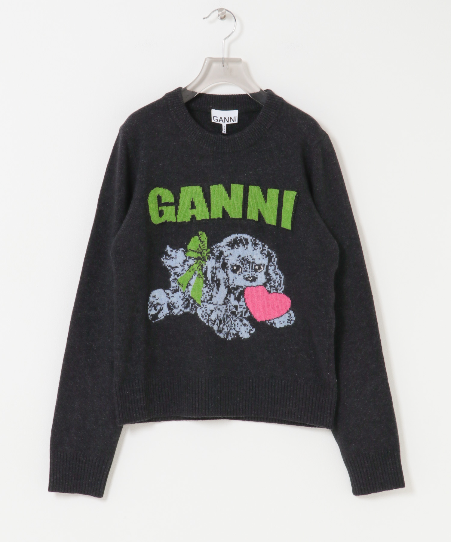GANNI　Graphic Wool Mix Puppy Phantom S
