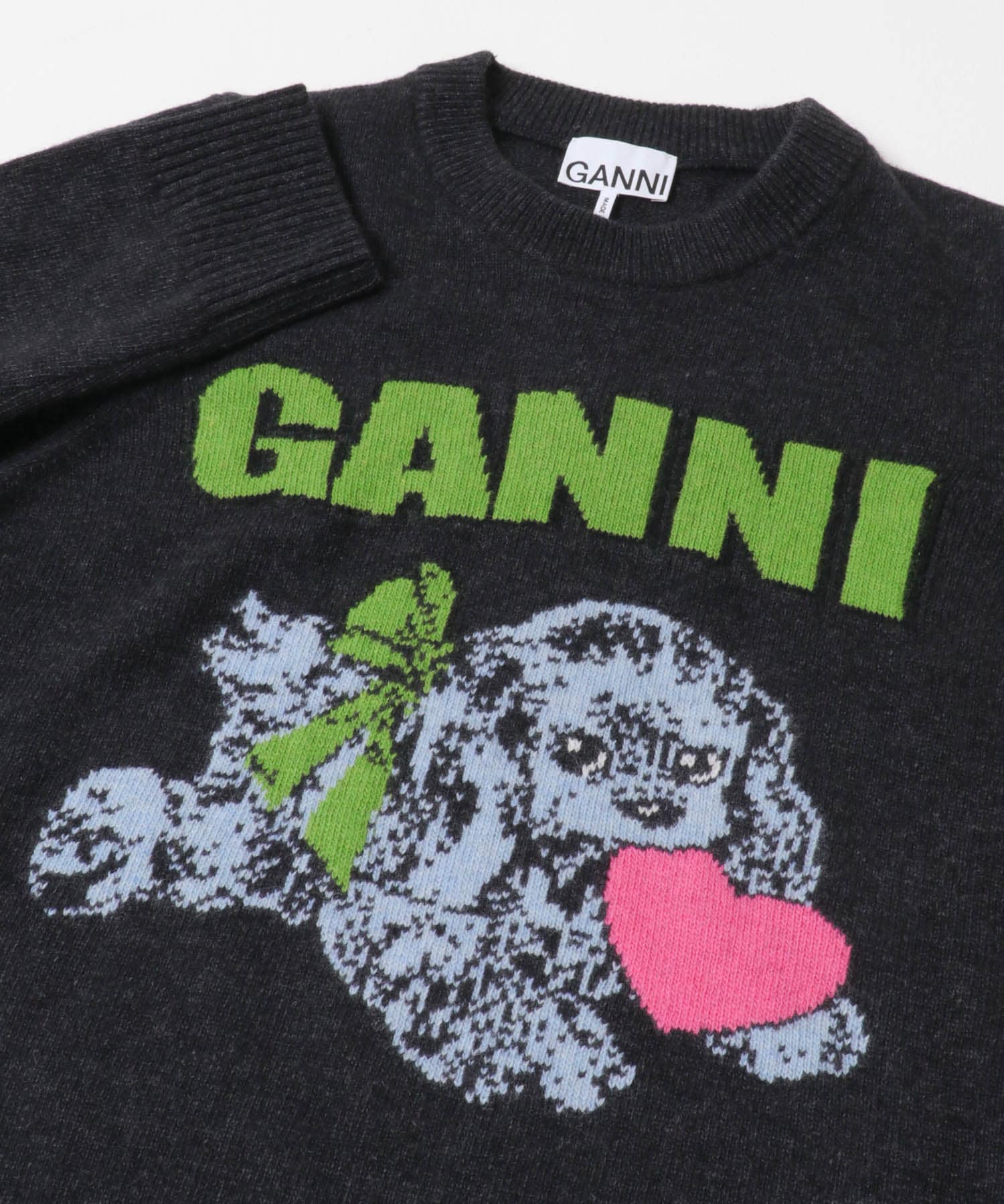 GANNI Graphic Wool Mix Puppy(S Phantom): トップス｜URBAN RESEARCH