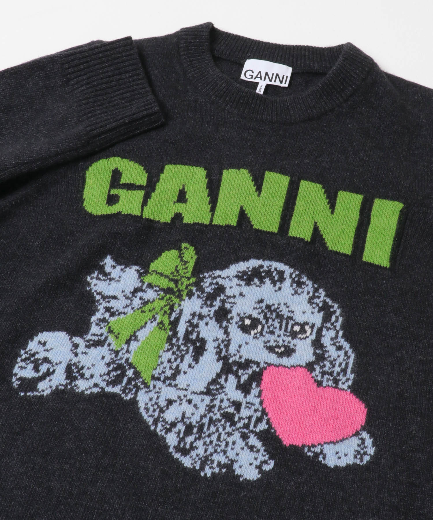 GANNI　Graphic Wool Mix Puppy Phantom S