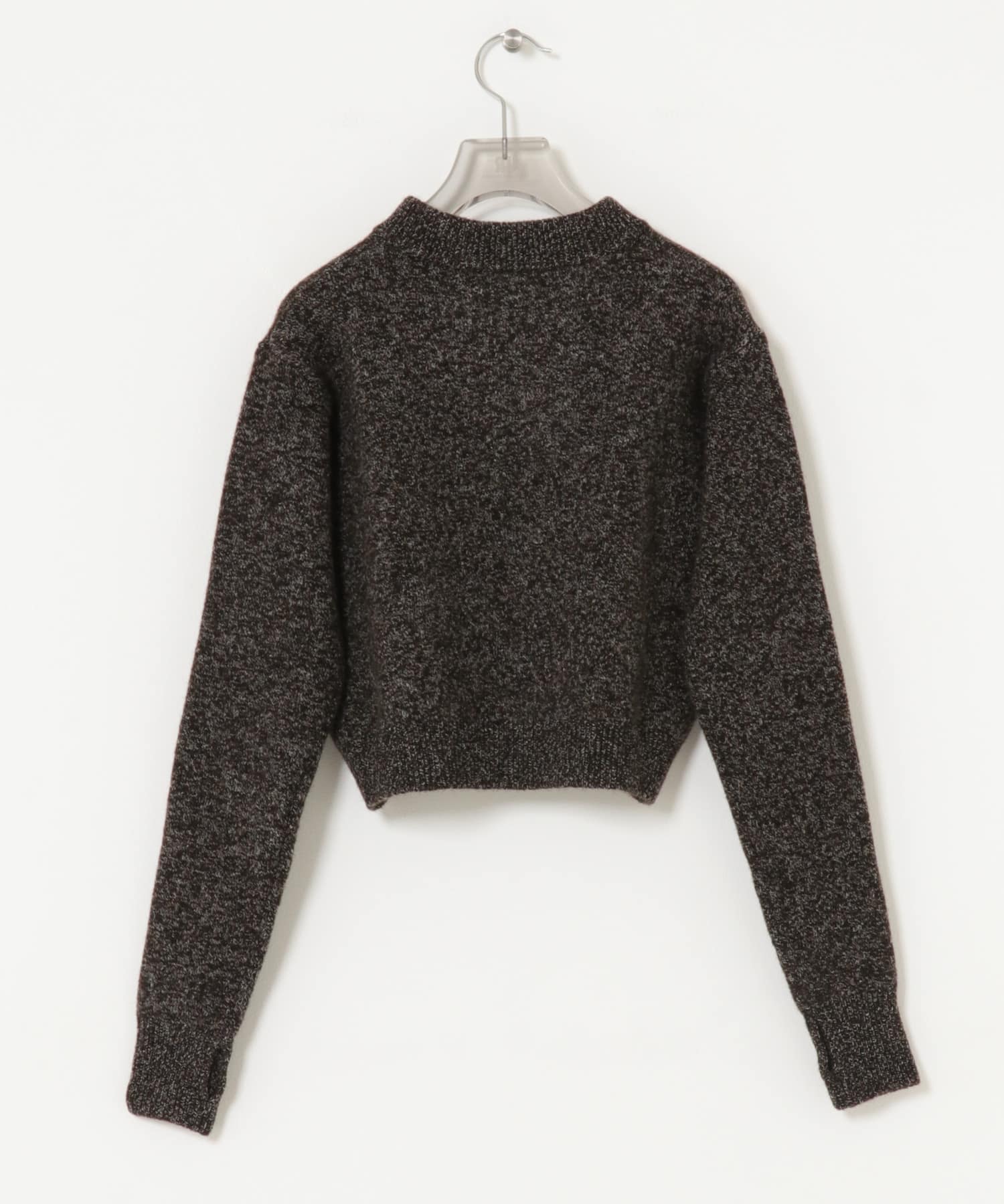 SEEALL　CROPPED  SWEATER MELANGE FREE