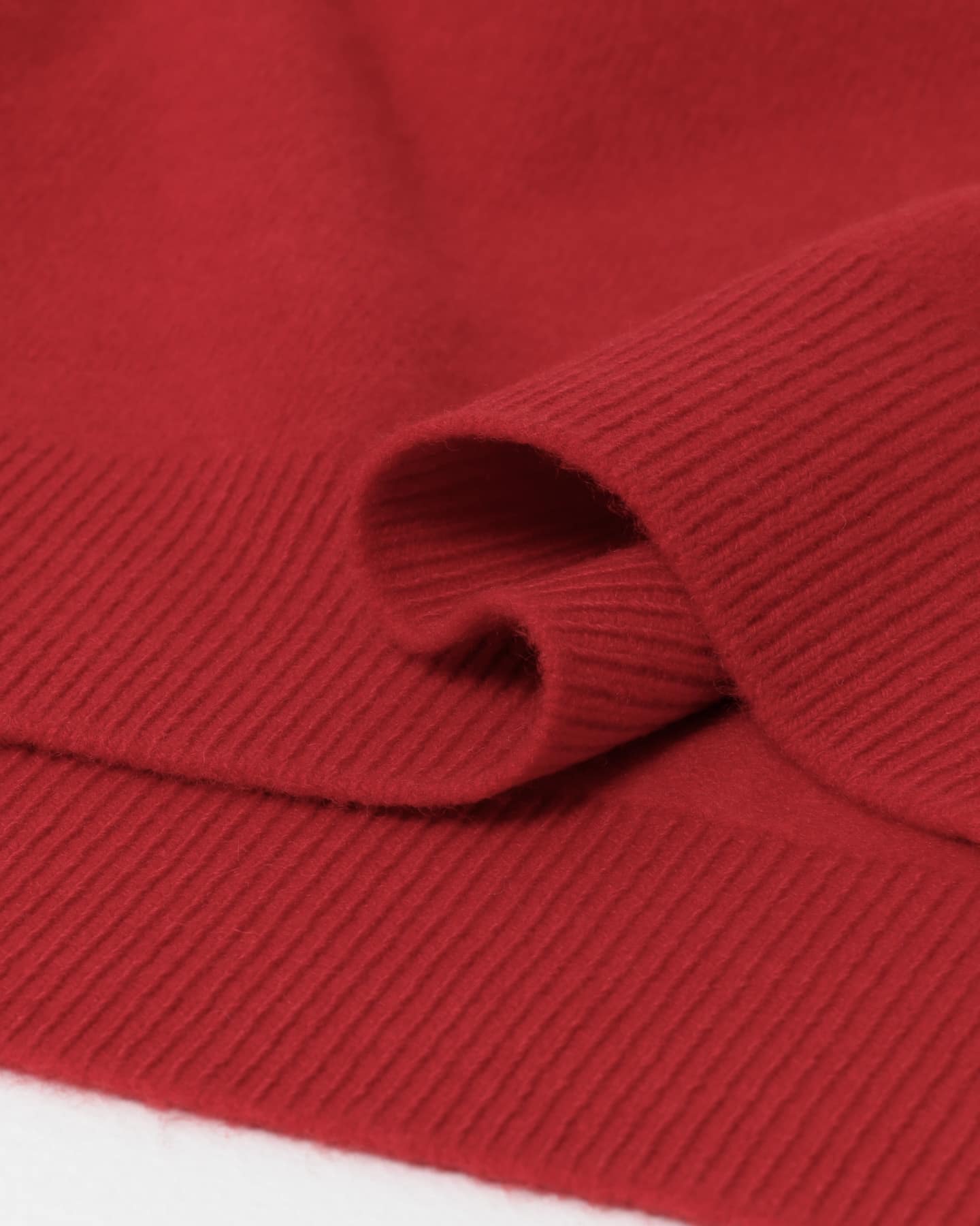 ATON　MERINO COLLEGE SWEATER RED 2