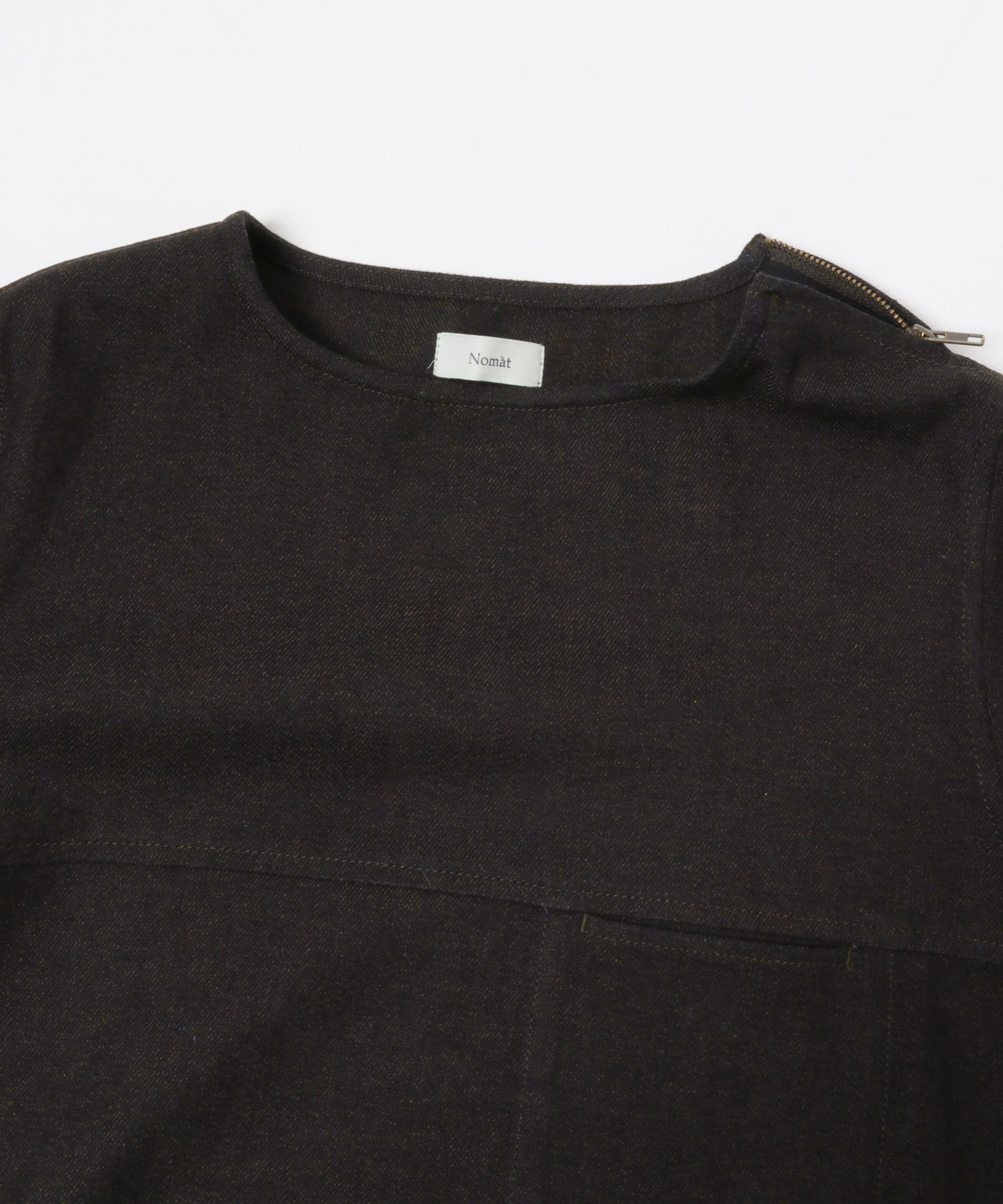 Nomat　WOOL COTTON Blouse Dark Brown 1