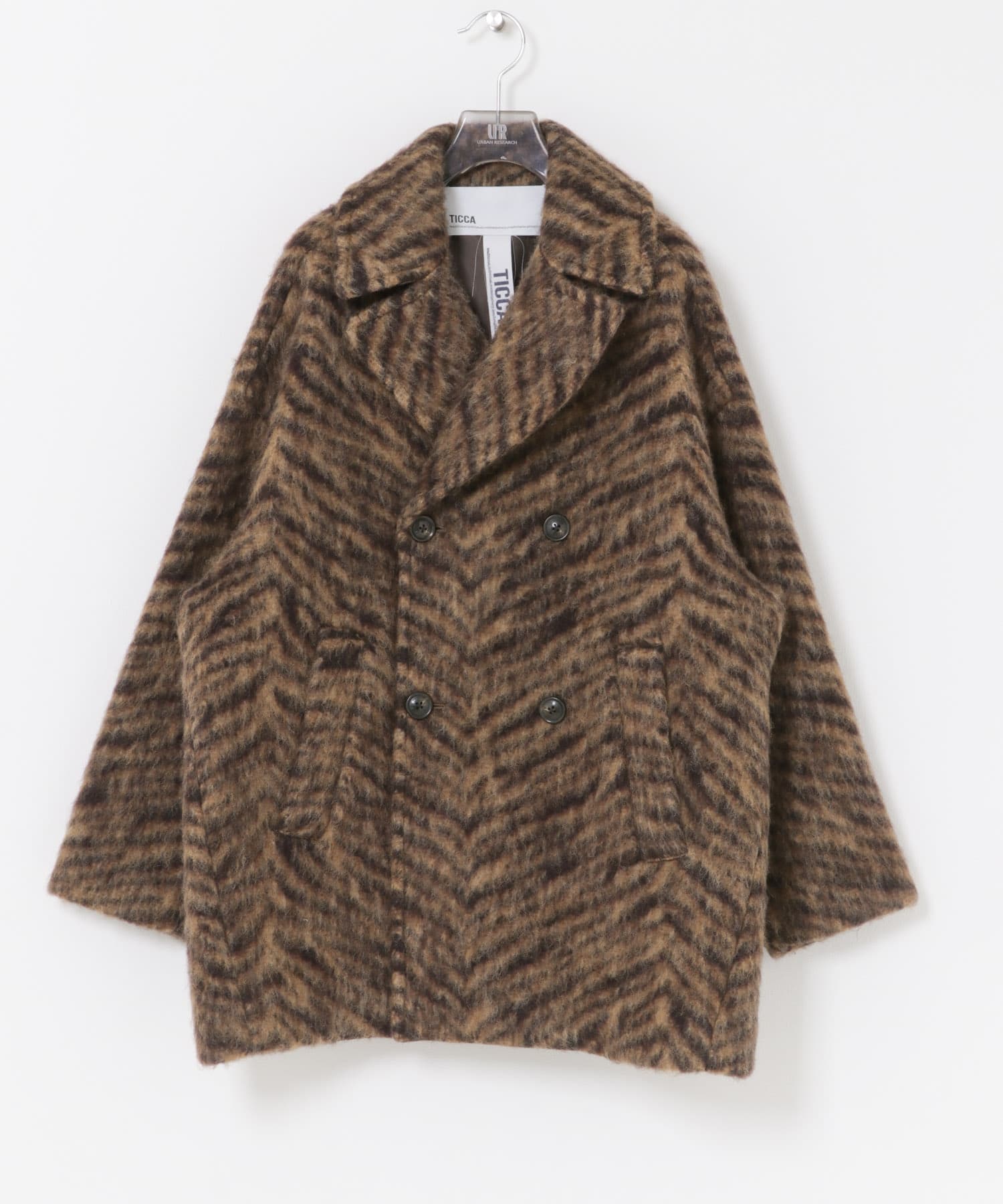 TICCA　ウールゼブラシャギーピーコート