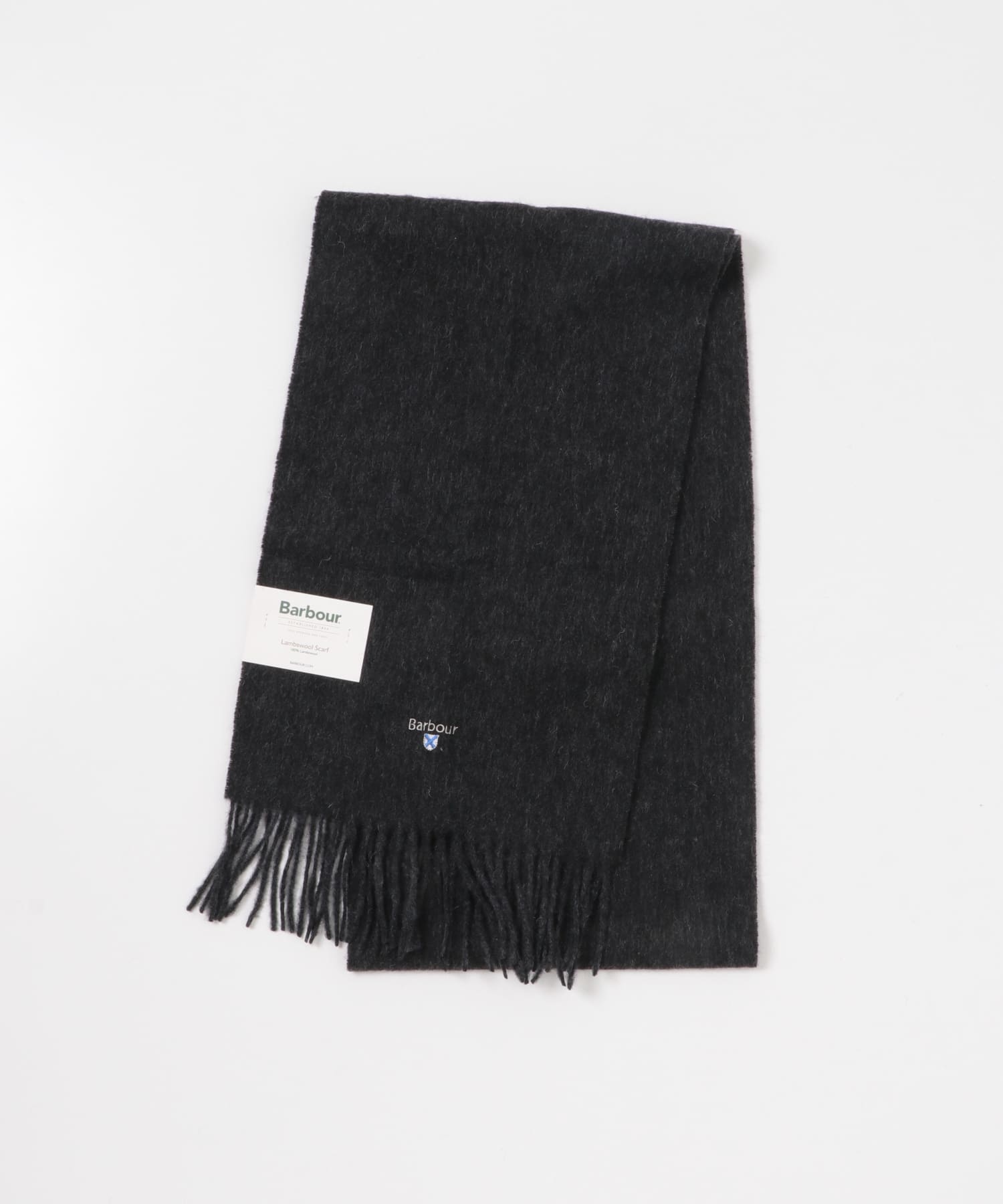 Barbour　plain lambswool scarf