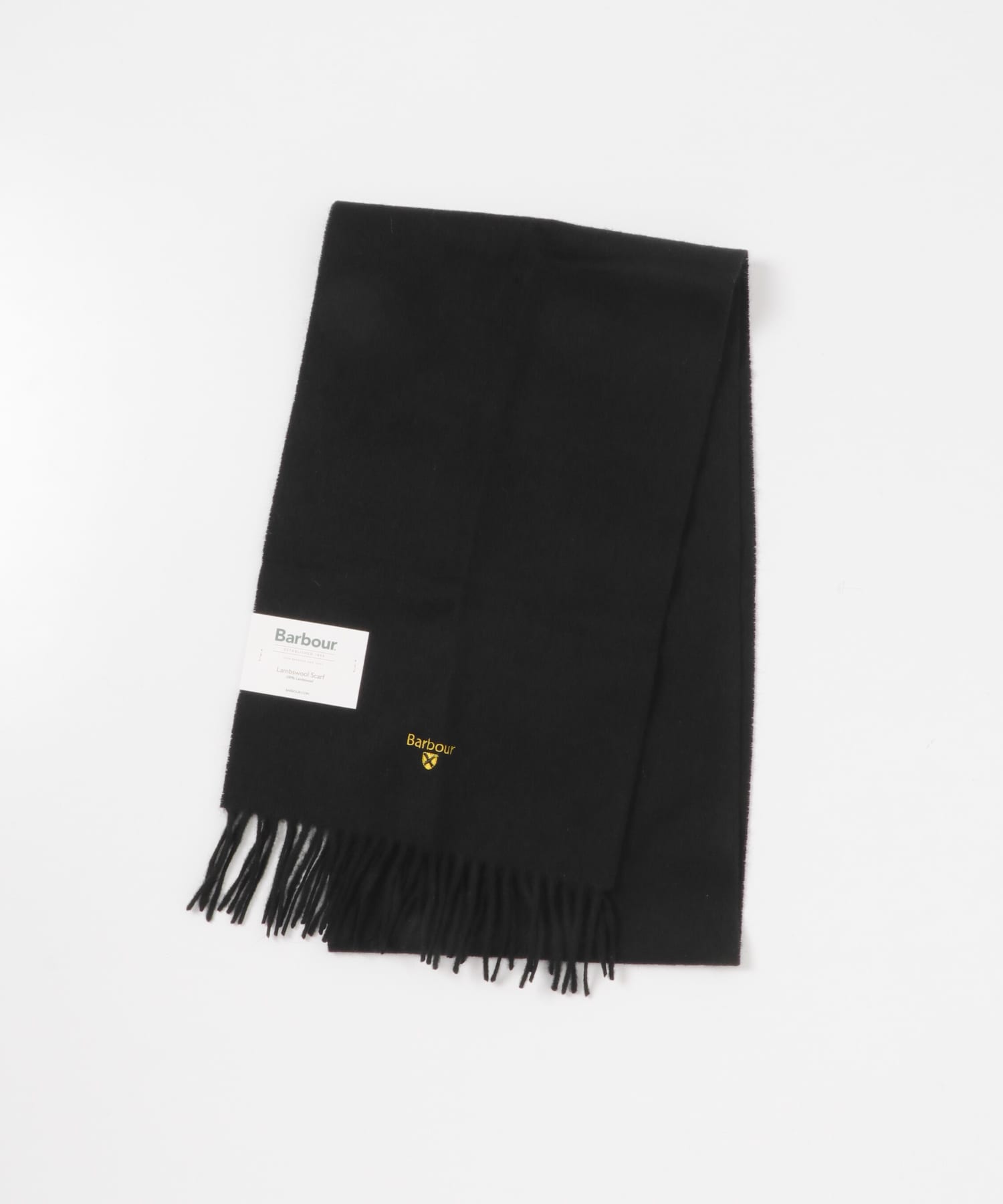 Barbour　plain lambswool scarf