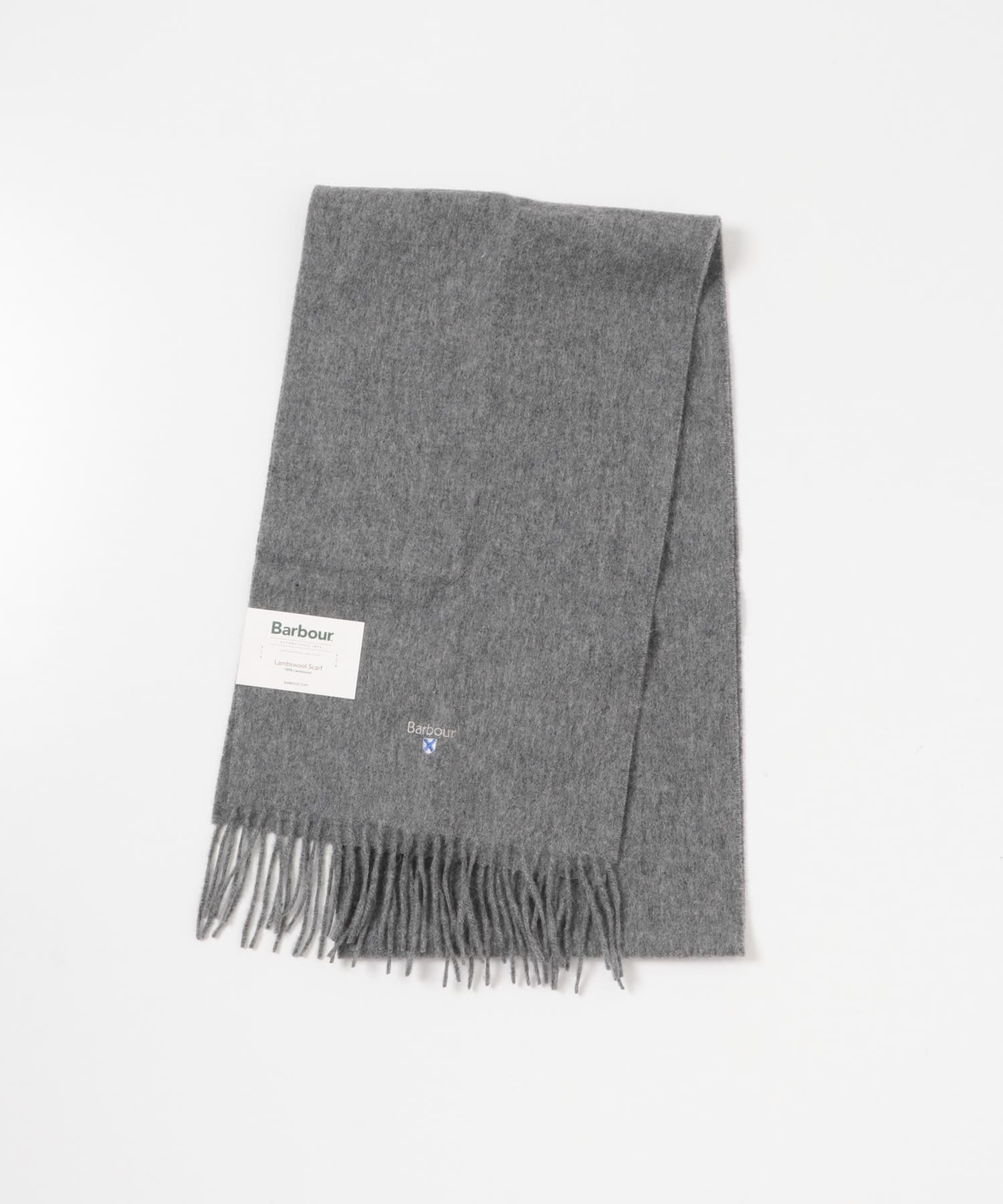 Barbour　plain lambswool scarf