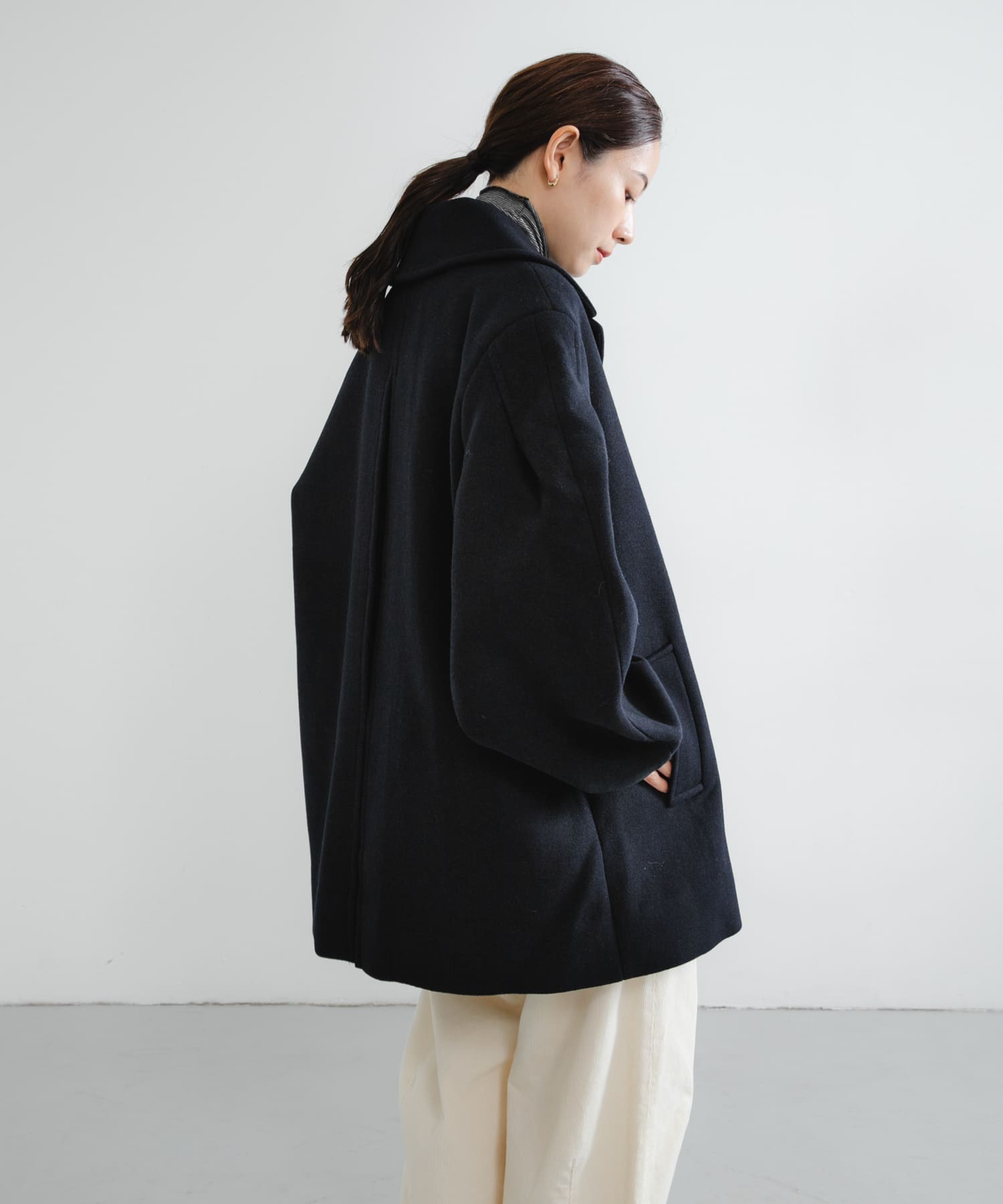 GANNI Peacoat Wool Midi Coat(36 S Captain): アウター｜URBAN 