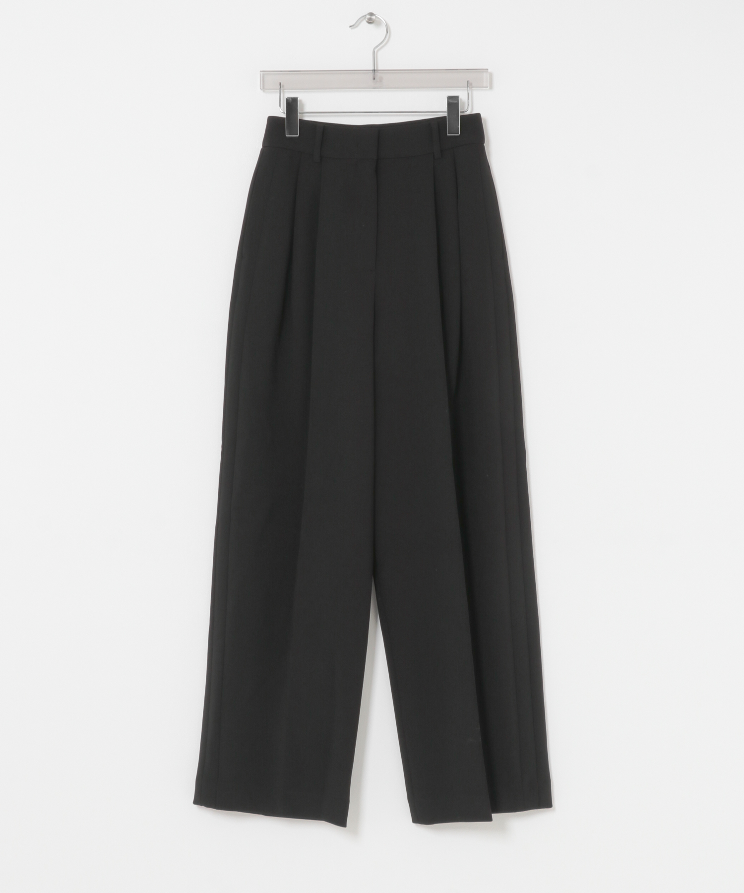 RECTO　DOUBLE PLEATED WIDE PANTS BLACK S