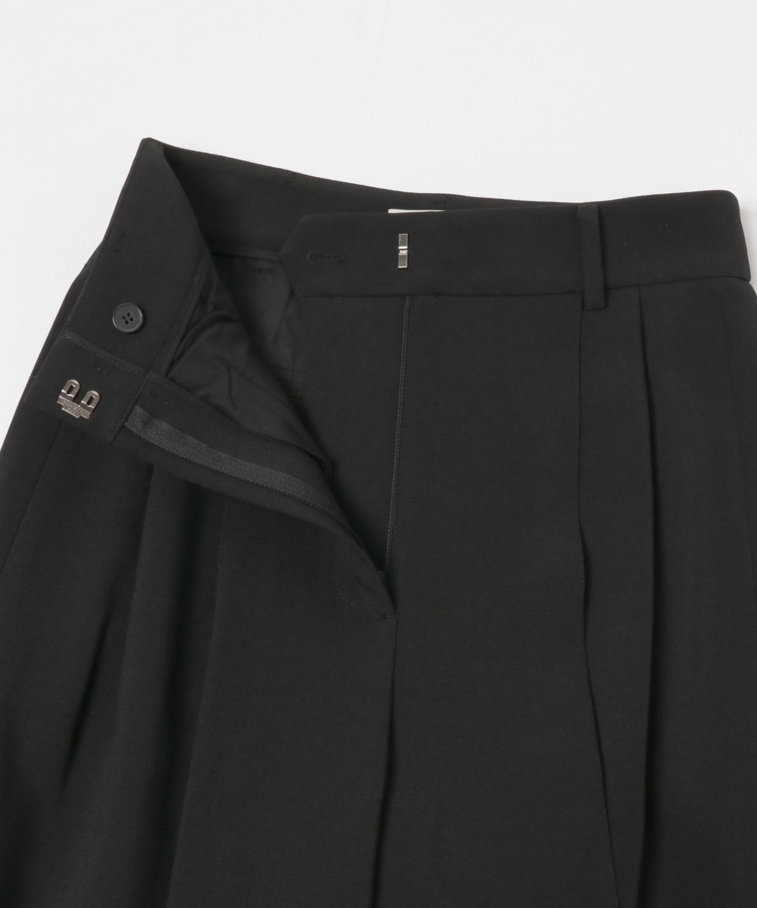 RECTO　DOUBLE PLEATED WIDE PANTS BLACK S