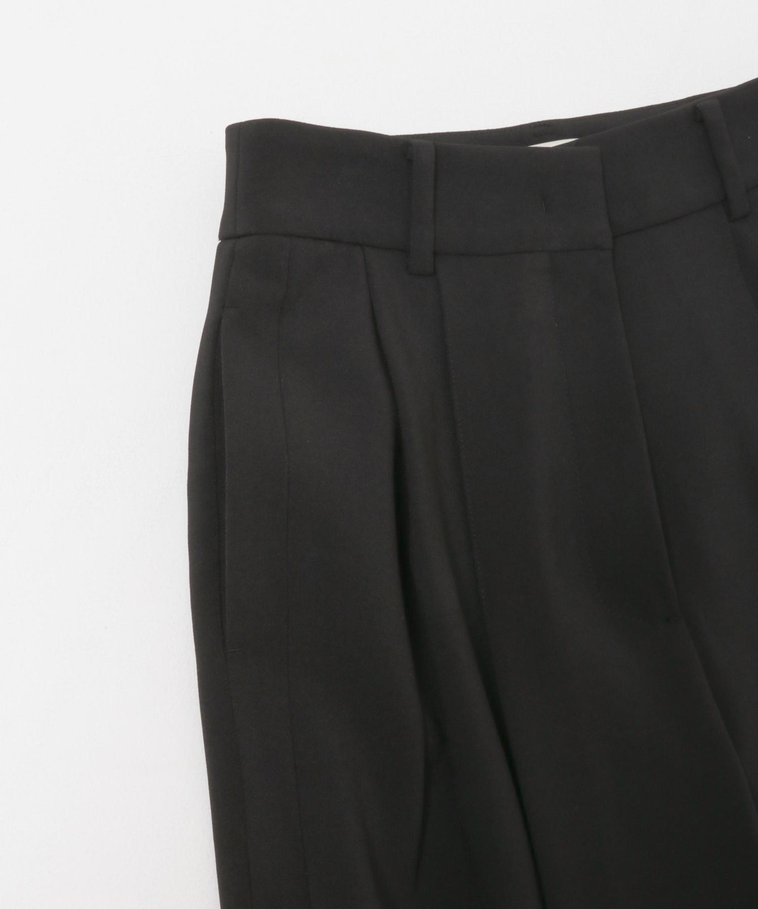 RECTO　DOUBLE PLEATED WIDE PANTS BLACK S