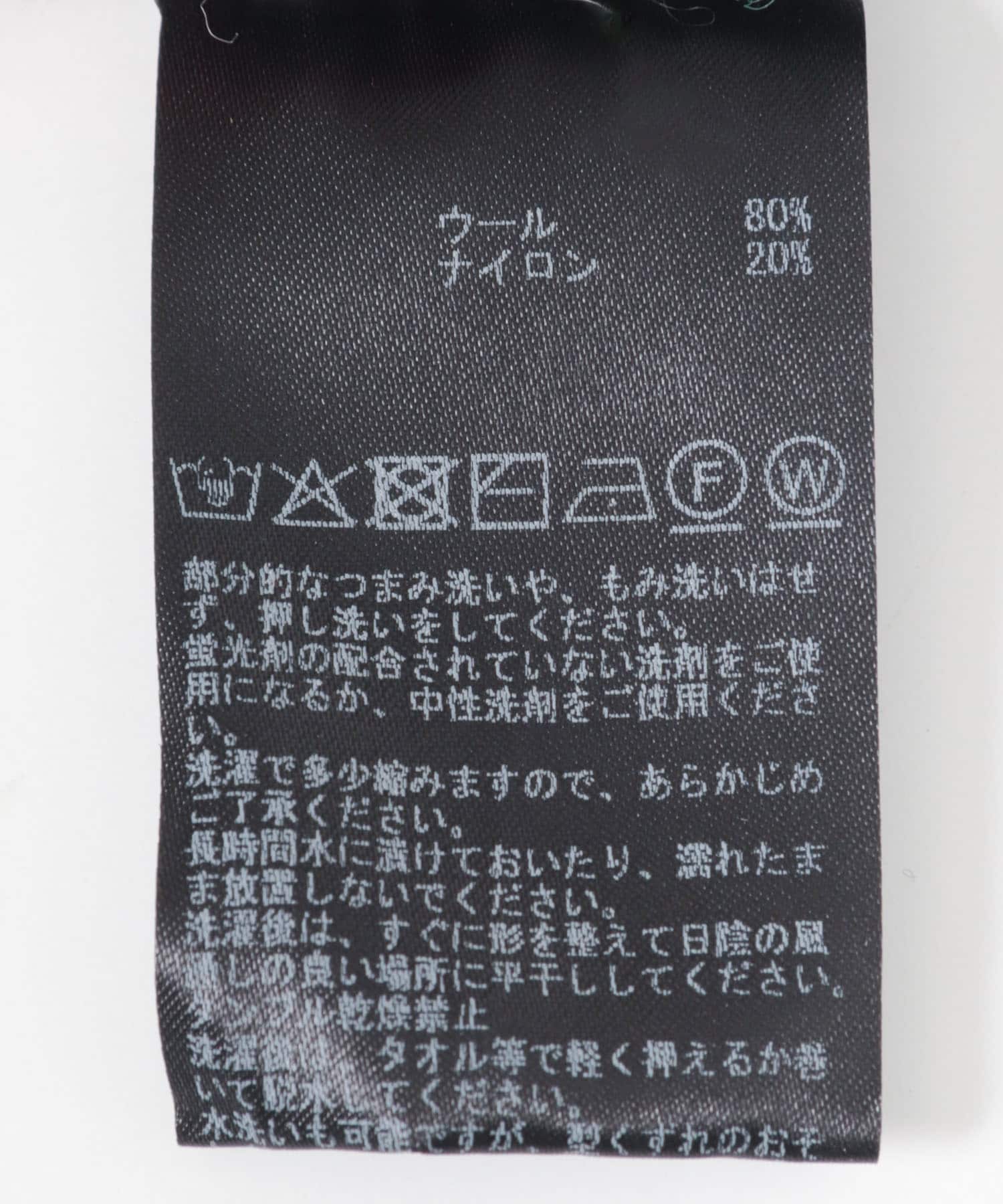 CURRENTAGE　PATCHWORK HAND KNIT SCARF ネイビー FREE