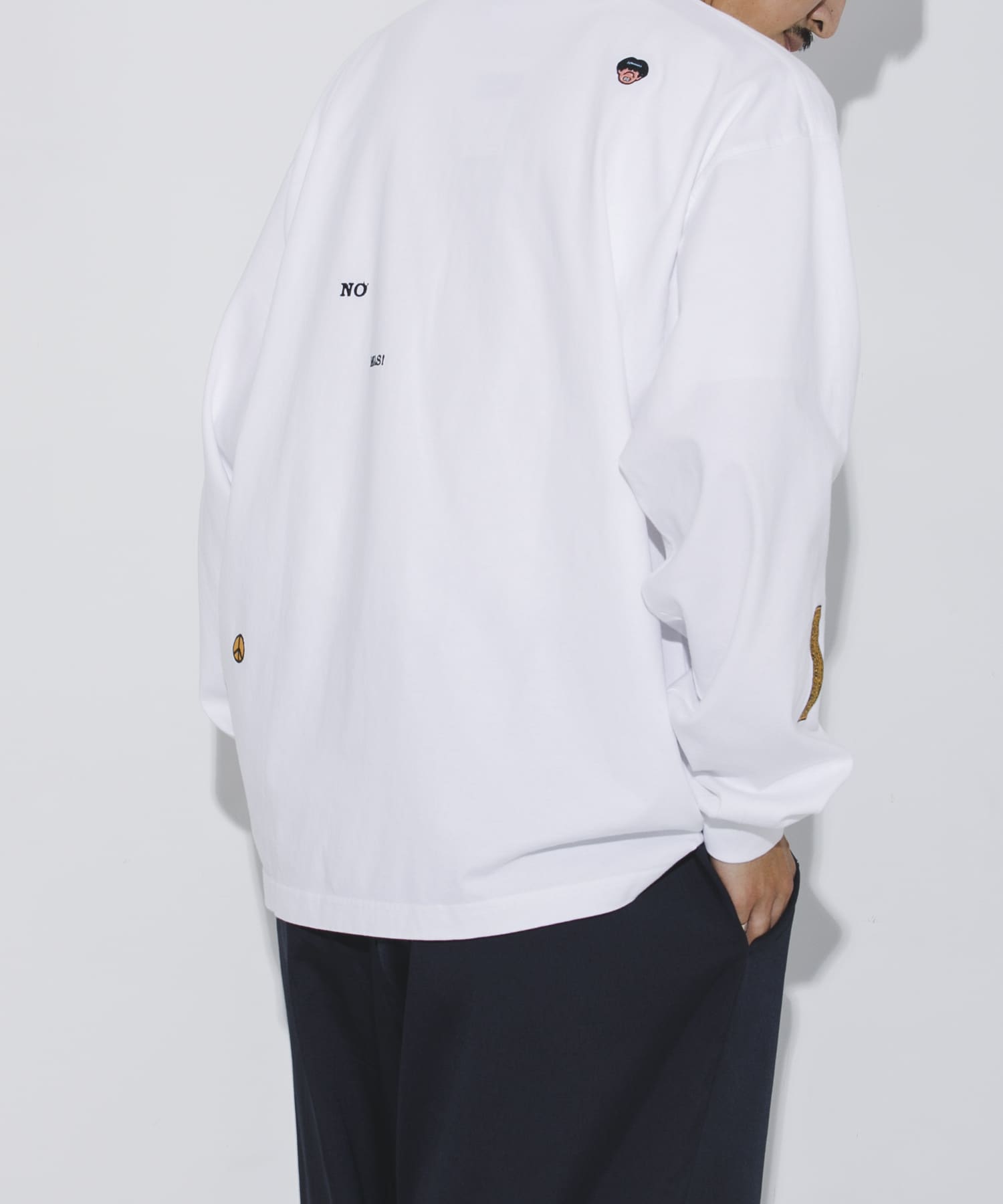 LOWERCASE　L/S TEE byFACEOKA 010WHITE M