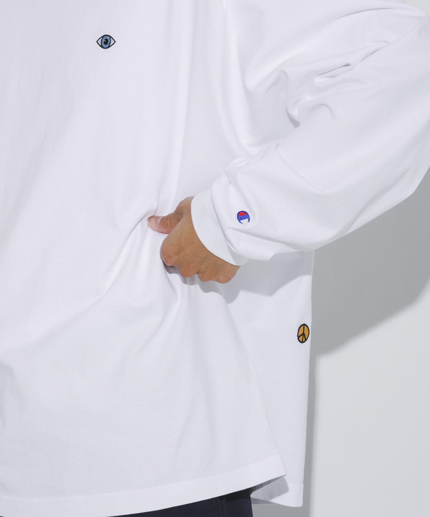 LOWERCASE　L/S TEE byFACEOKA 010WHITE M