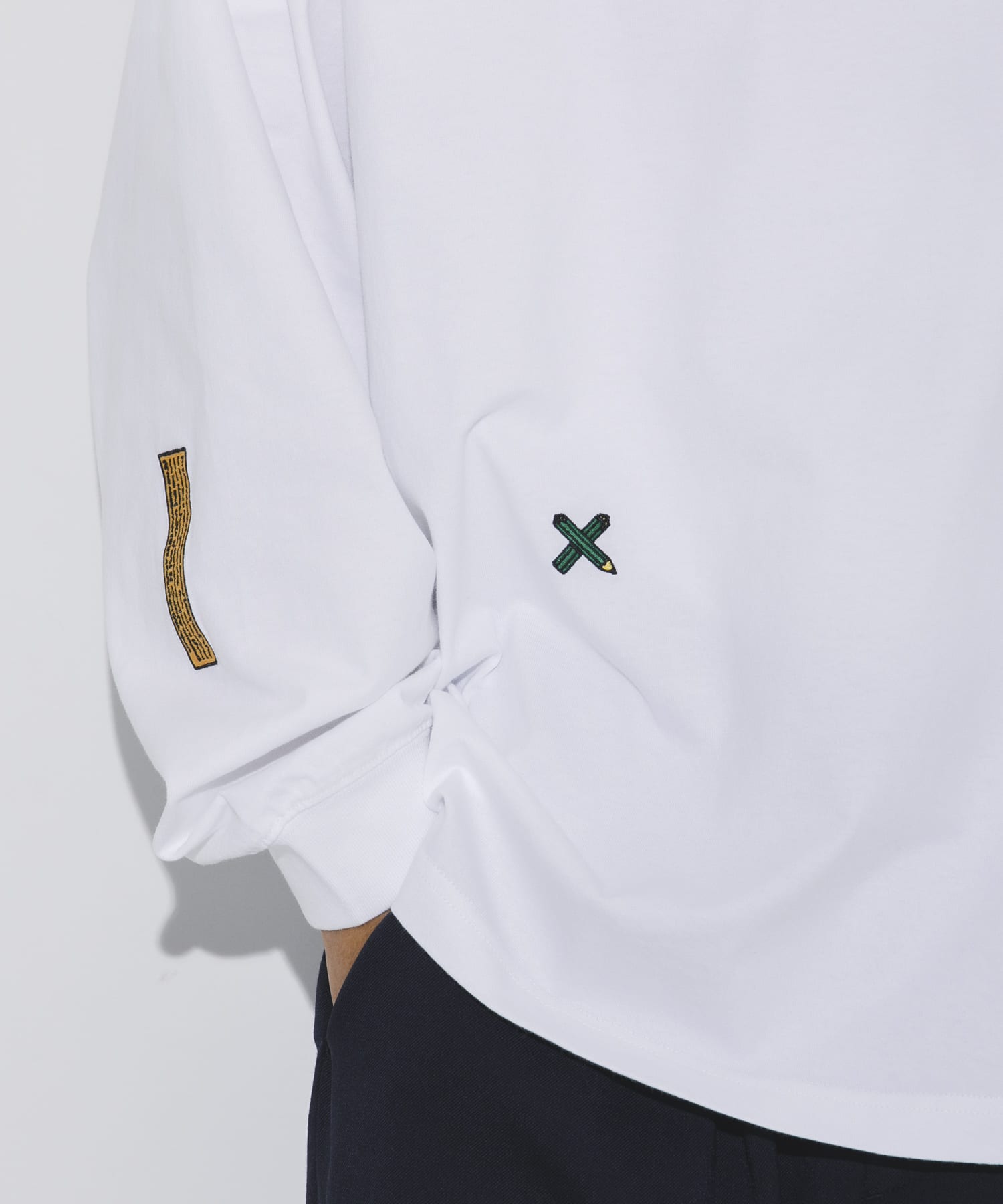 LOWERCASE　L/S TEE byFACEOKA 010WHITE M