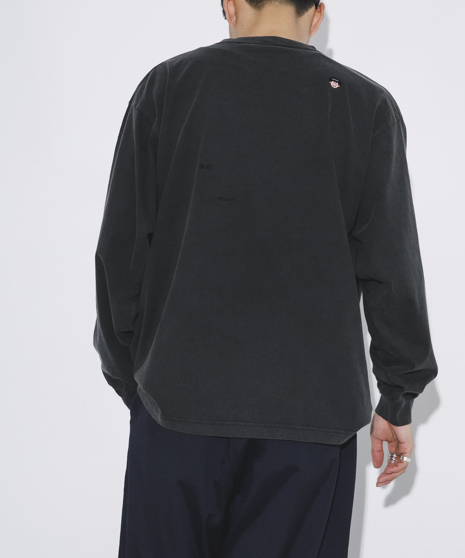 LOWERCASE　L/S TEE byFACEOKA 090BLACK M