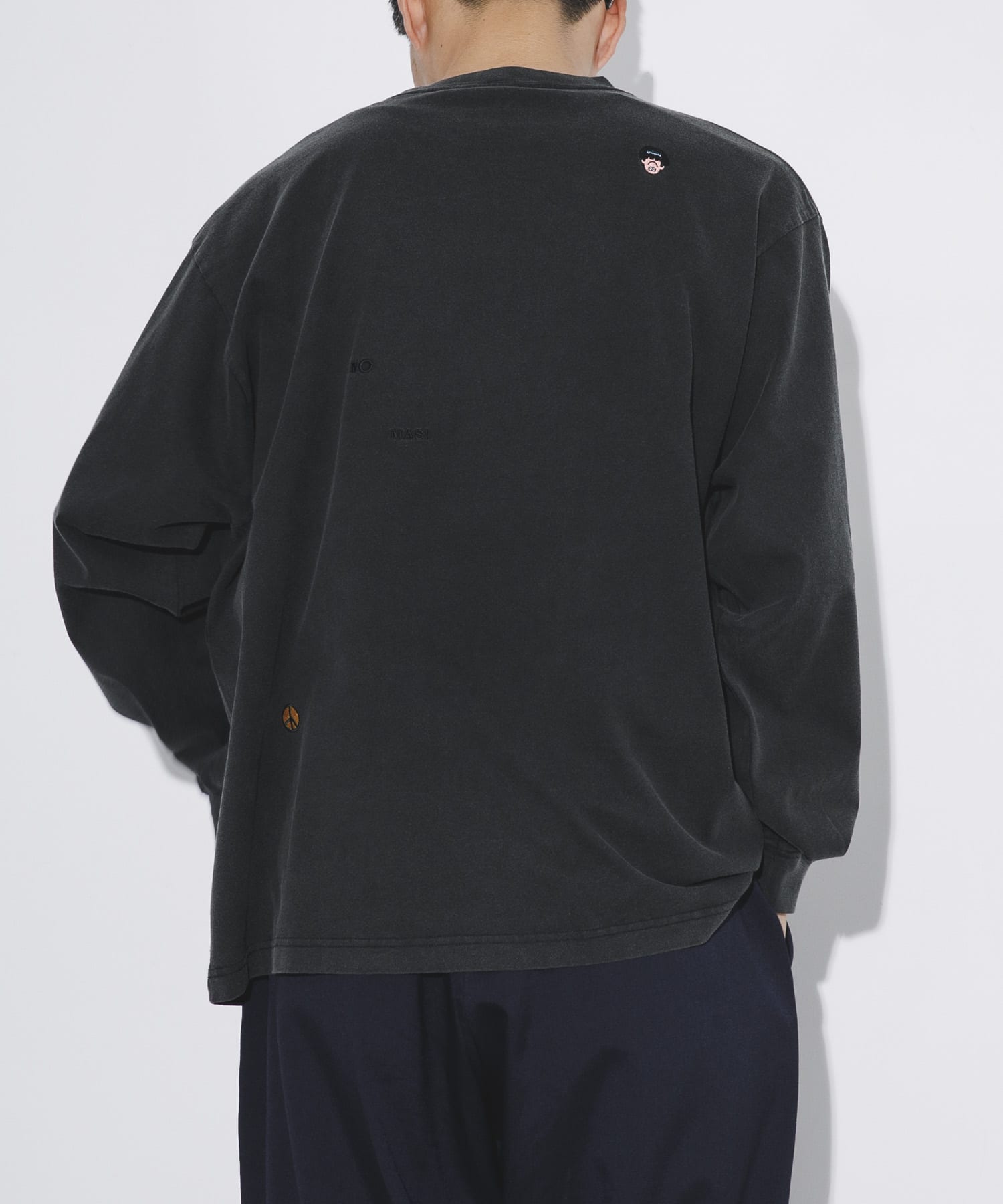 LOWERCASE　L/S TEE byFACEOKA 090BLACK M