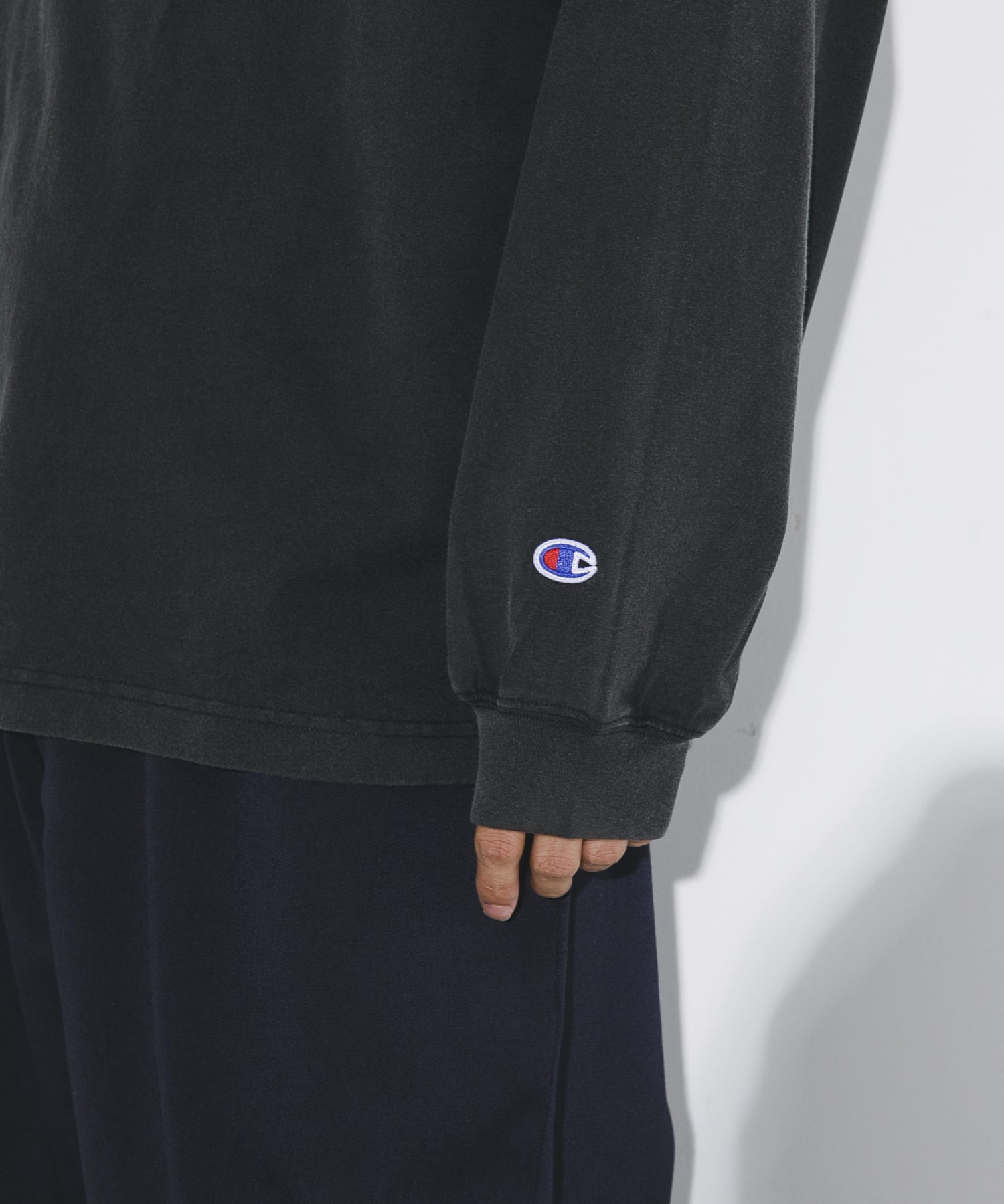 LOWERCASE　L/S TEE byFACEOKA 090BLACK M
