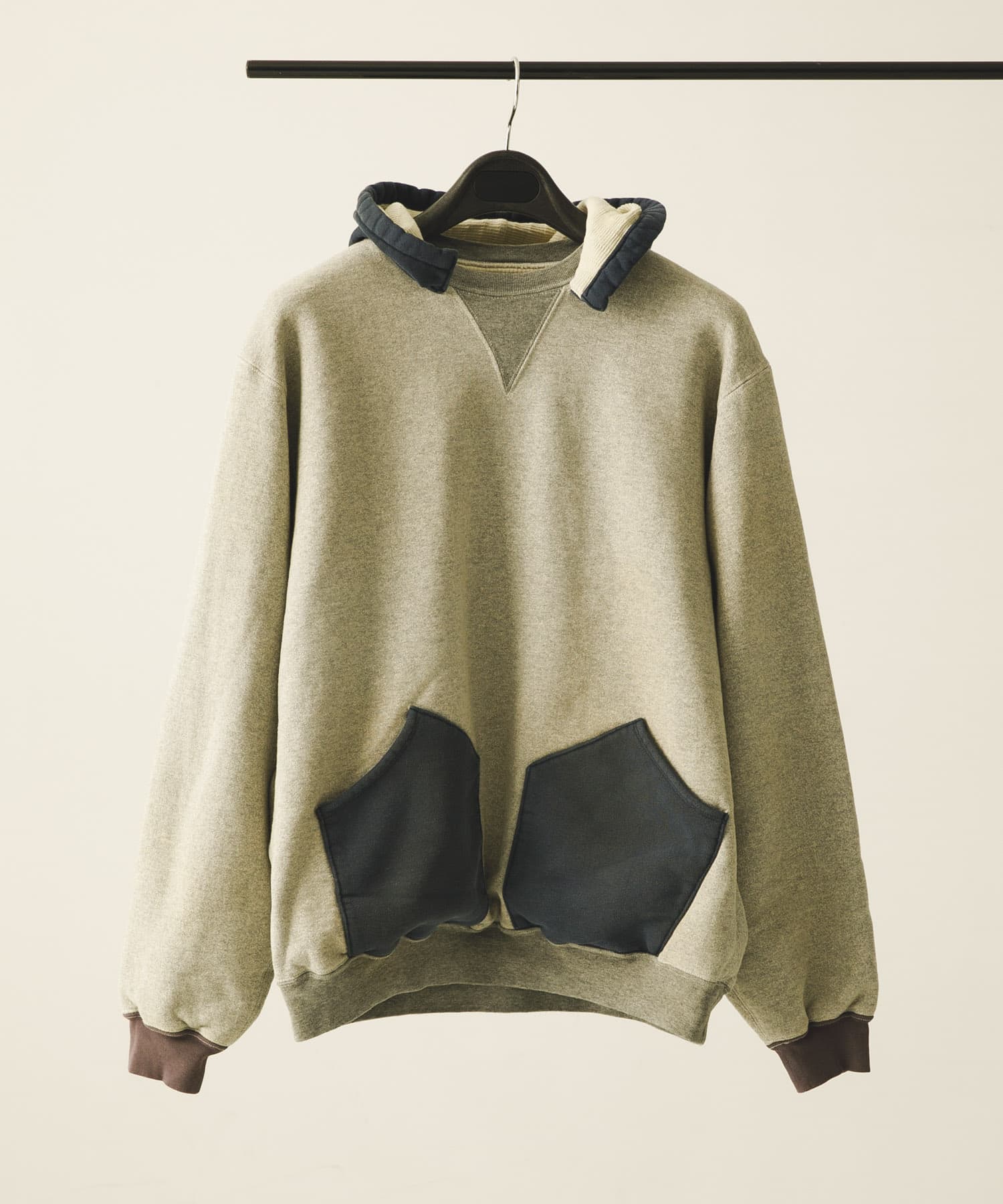 A PRESSE　Vintage Attached Hood Sweat Parka