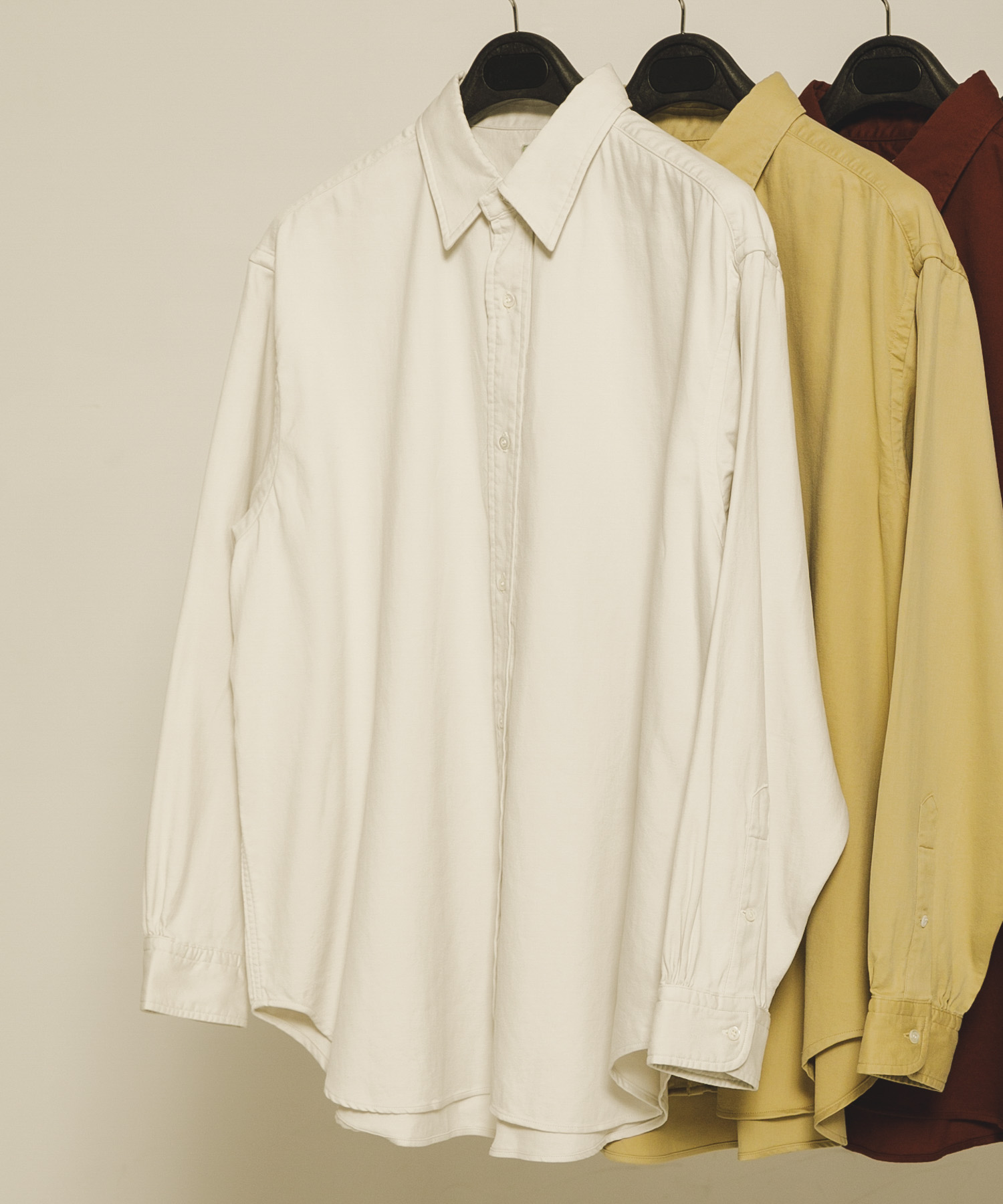 A PRESSE　Double Weave Twill Regular Collar Shirt