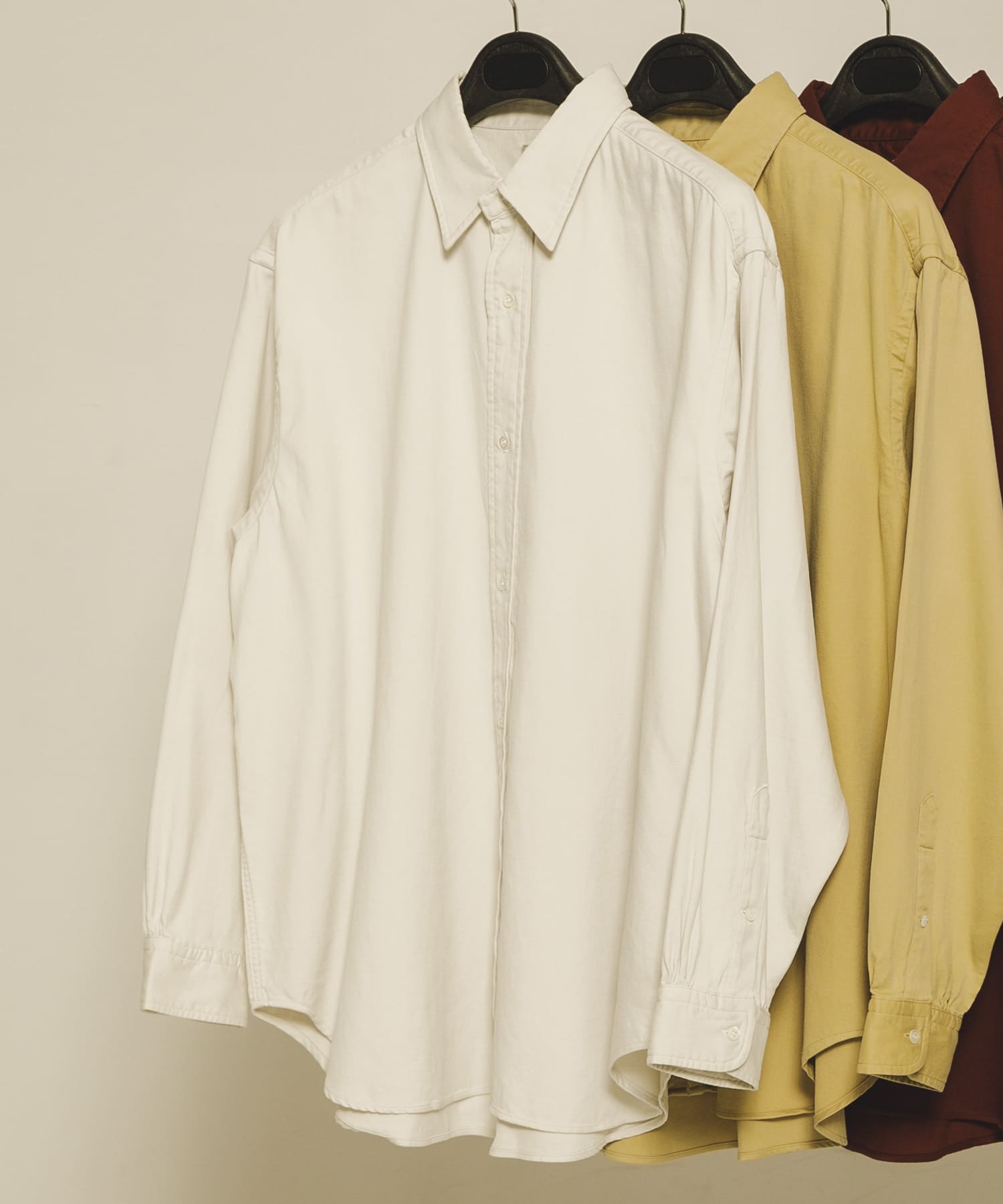 A PRESSE　Double Weave Twill Regular Collar Shirt