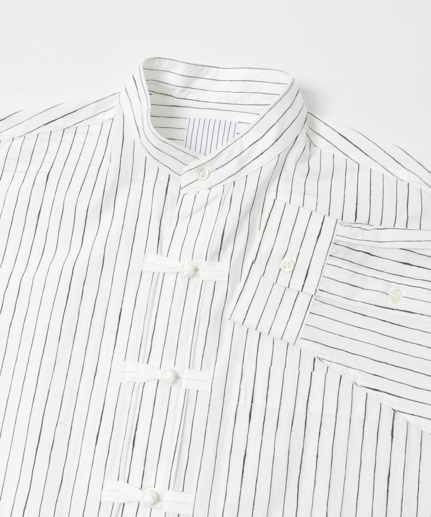SFC　COTTON STRIPE KUNG FU SHIRT WHITE M